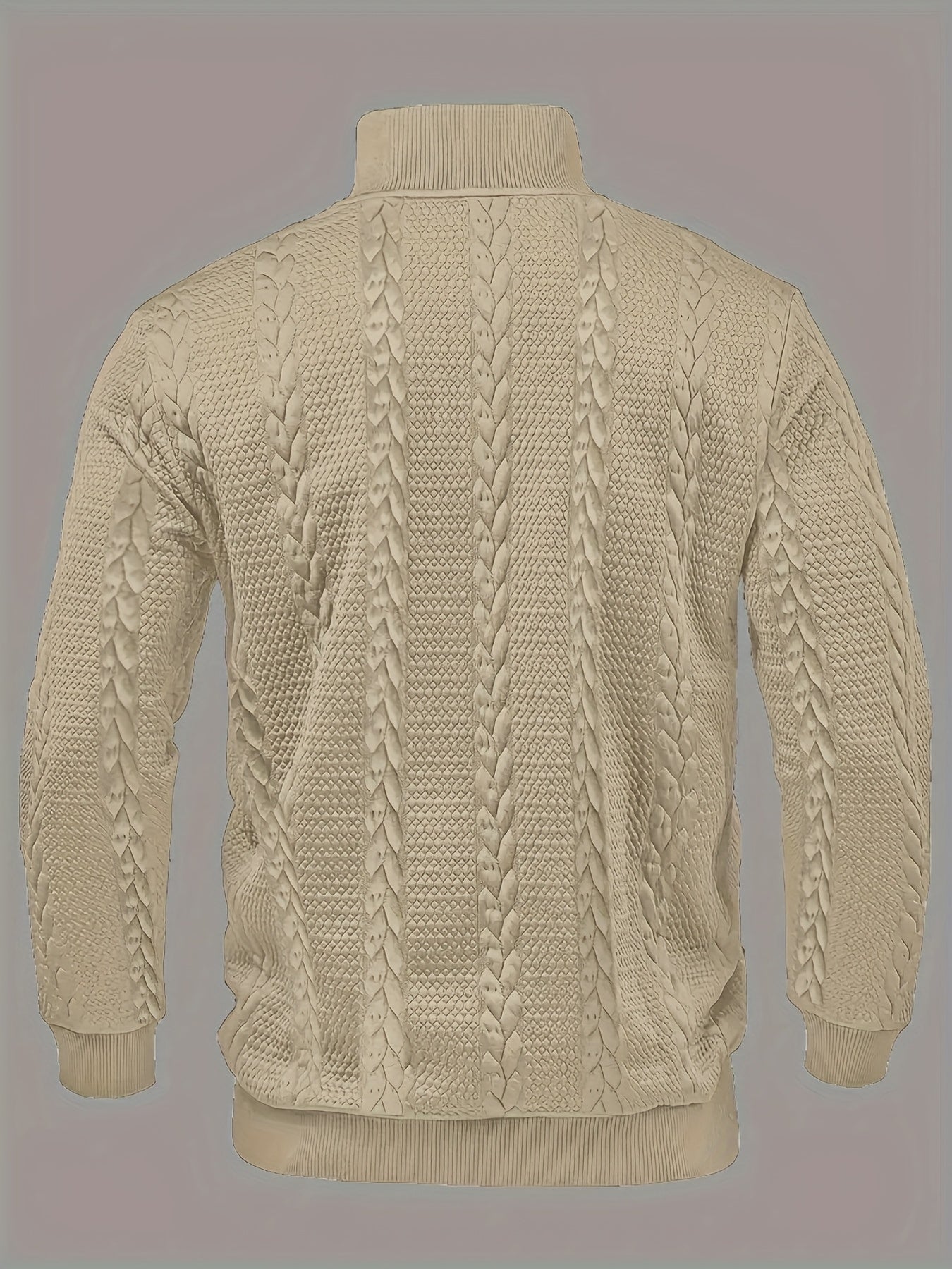 Men'S Jacquard Henley Shirt - Soft Stretch Long Sleeve Pullover with Button Front, Casual Knit Sweater for Fall/Winter, & Striped Design, Regular Fit Outdoor & Casual Attire, Winter Casual Wear | Striped Knitwear | Jacquard T