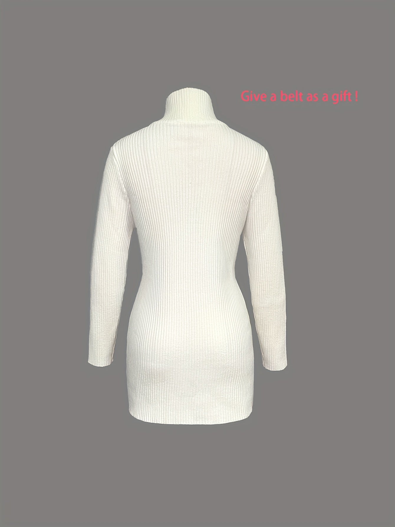 This Year's Trendy Stylish Retro Soft and Cozy Sweater with High-End Thickened White Waist-Cinching Design for Women in Winter