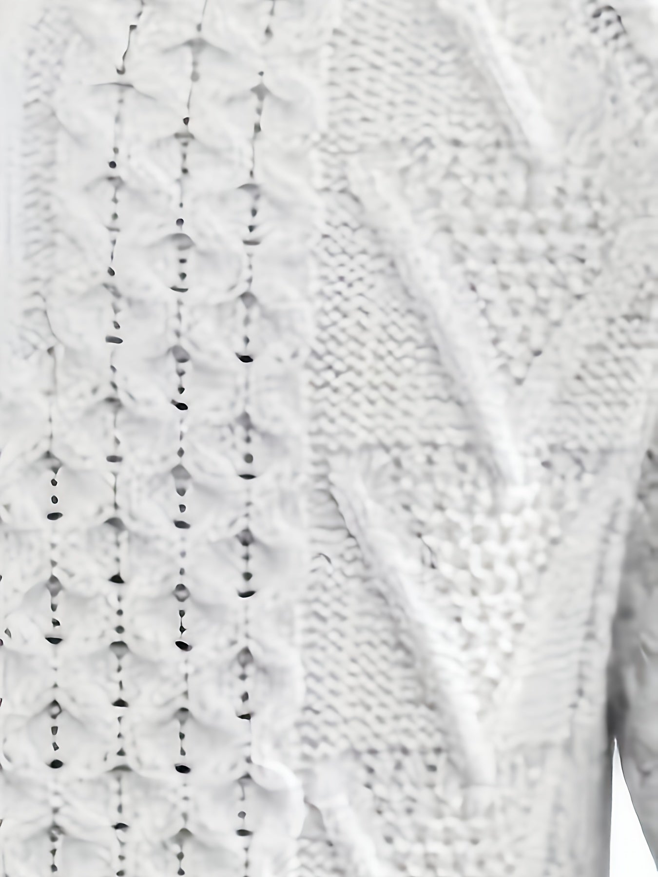 Plus Size Men's Cable-Knit Sweater - Slim Fit Stand Collar Zipper Front Casual Pullover, Thick Warm Winter Knitwear for Autumn & Winter, Easy Care Hand Wash/Dry Clean, Knit Sweater, Durable Fabric Wear, PLUS SIZE