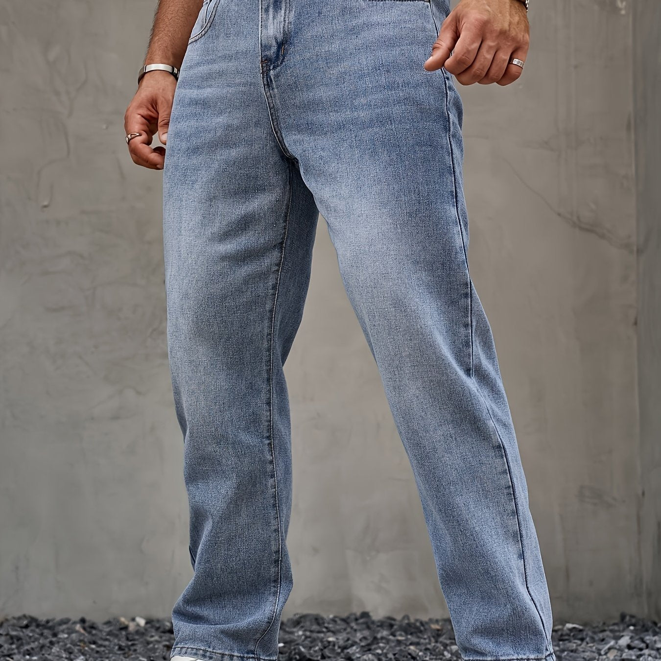 Extra Large Size, Loose and Fashionable Single Item, Men's Washed Jeans, Comfortable Outdoor Trousers for Men, Suitable for Outdoor Travel, PLUS SIZE