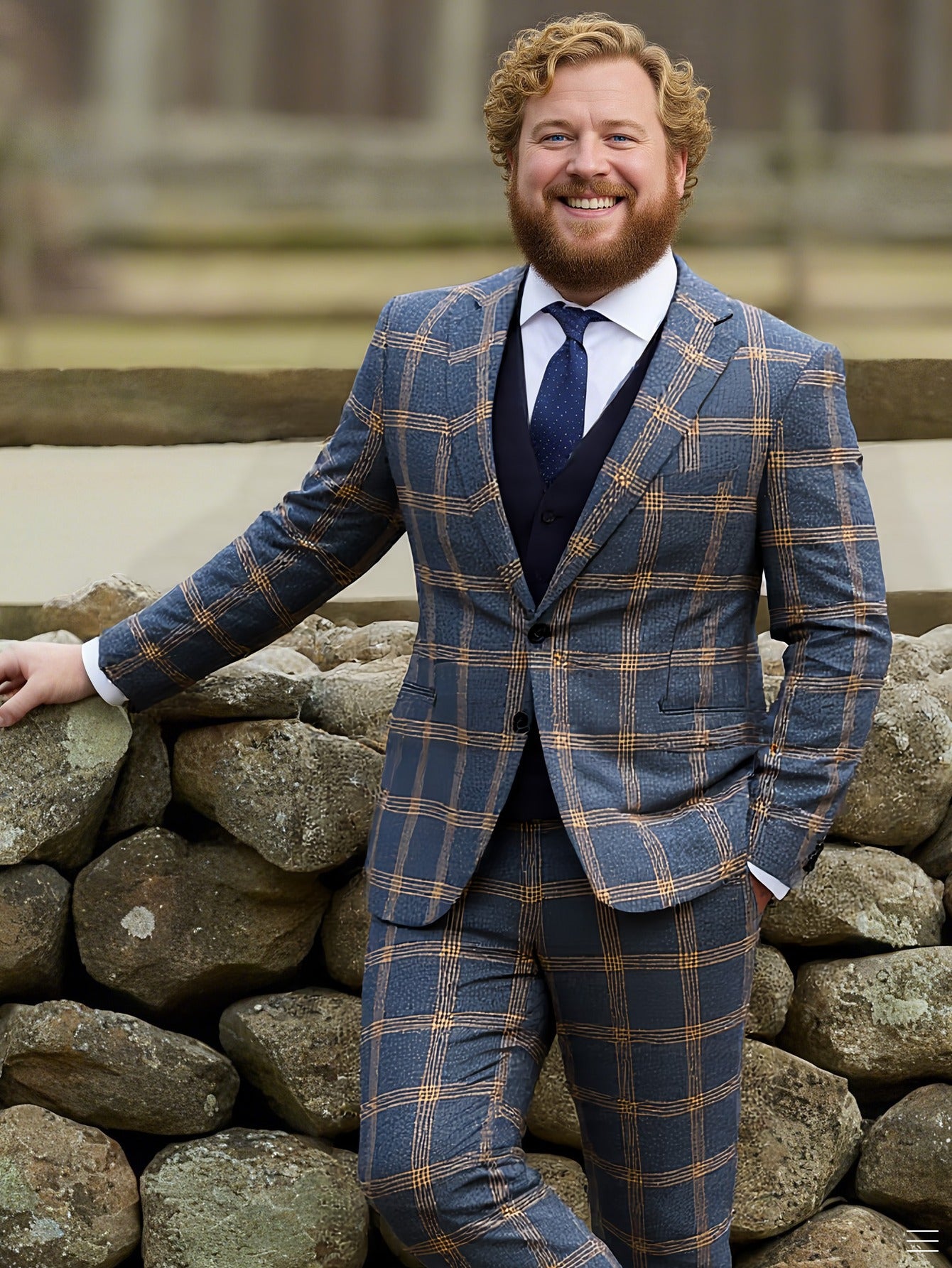 Big size suit three piece set for Men's formal attire, height 2 buttons, jacket, vest, pants, workplace, office, wedding, Christmas, school, PLUS SIZE