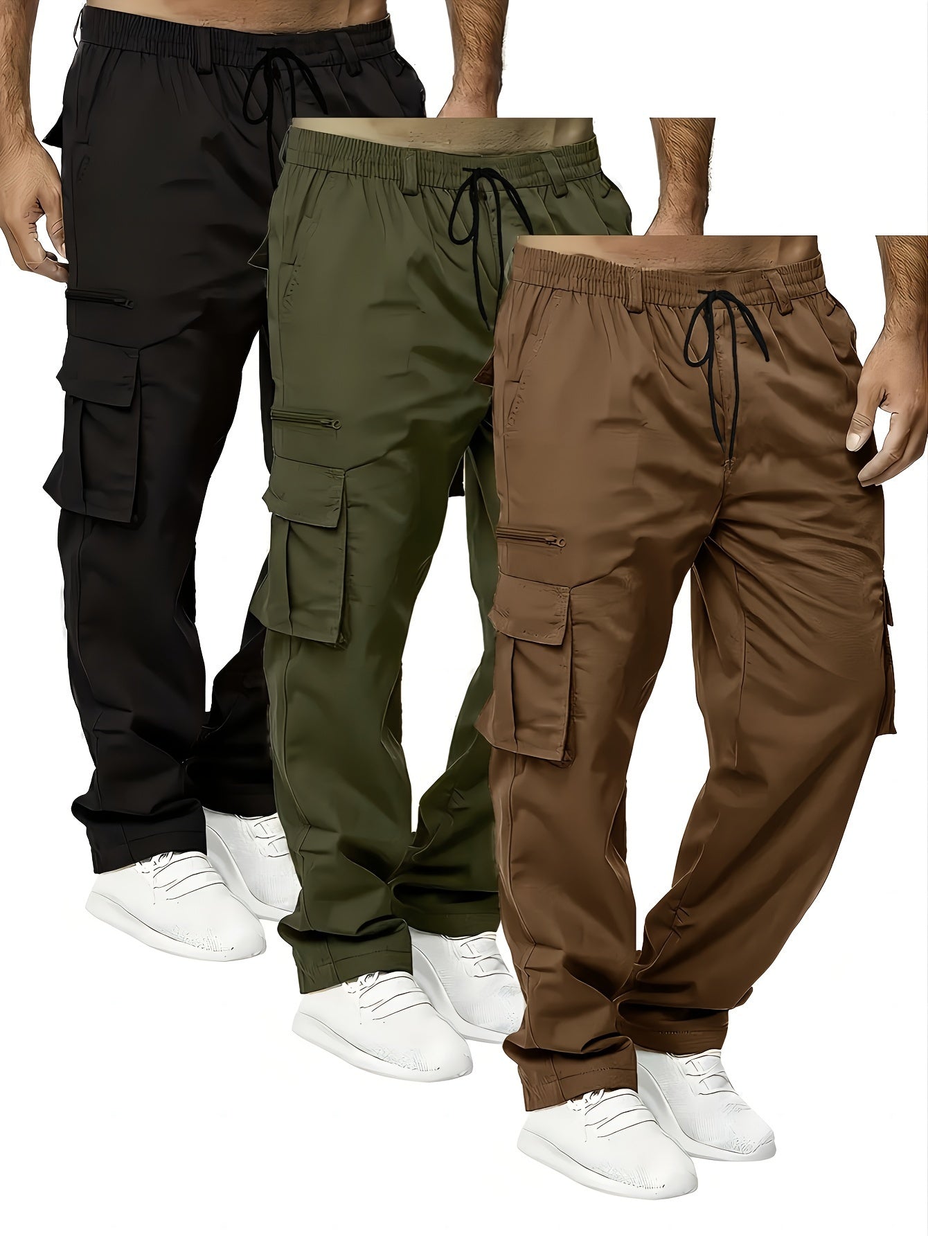 Large Size Men's Work Pants Three-Piece Set