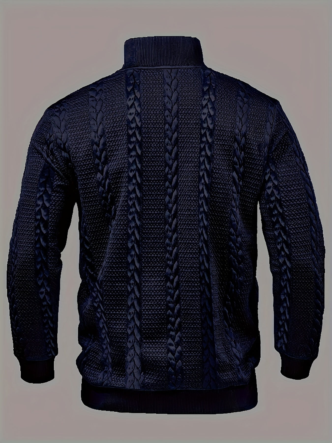 Men'S Jacquard Henley Shirt - Soft Stretch Long Sleeve Pullover with Button Front, Casual Knit Sweater for Fall/Winter, & Striped Design, Regular Fit Outdoor & Casual Attire, Winter Casual Wear | Striped Knitwear | Jacquard T