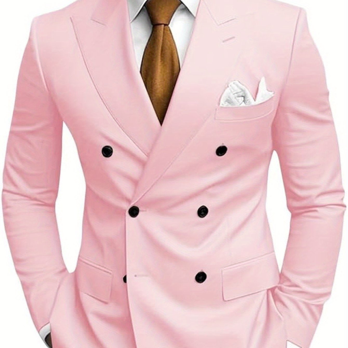 Men'S Two-Piece Casual Suit, Striped Casual Suit, Wedding Casual Texture, Single Western Top, Internet Famous, Same Style, Three-Dimensional Cutting, Comfortable Ventilation, Suitable for Dating, PLUS SIZE