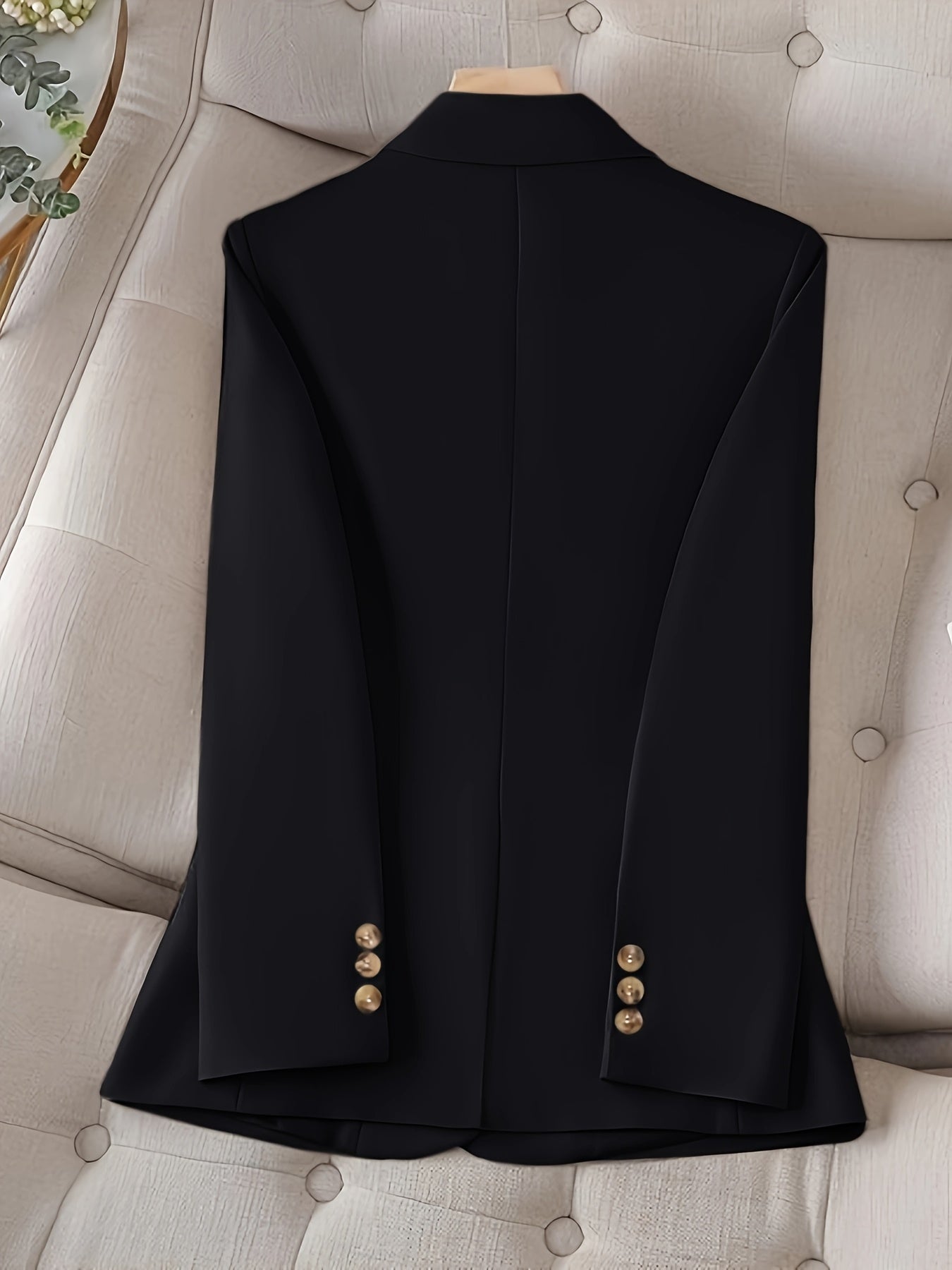 Women's Elegant Blazer - Business & Formal Attire, Structured H-Silhouette Jacket with Notch Lapel, Non-Stretch Office Coat for Professional, Wedding, or Everyday Outfits - Spring/Fall/Summer Jacket, Blazer Or Dress Jacket, P