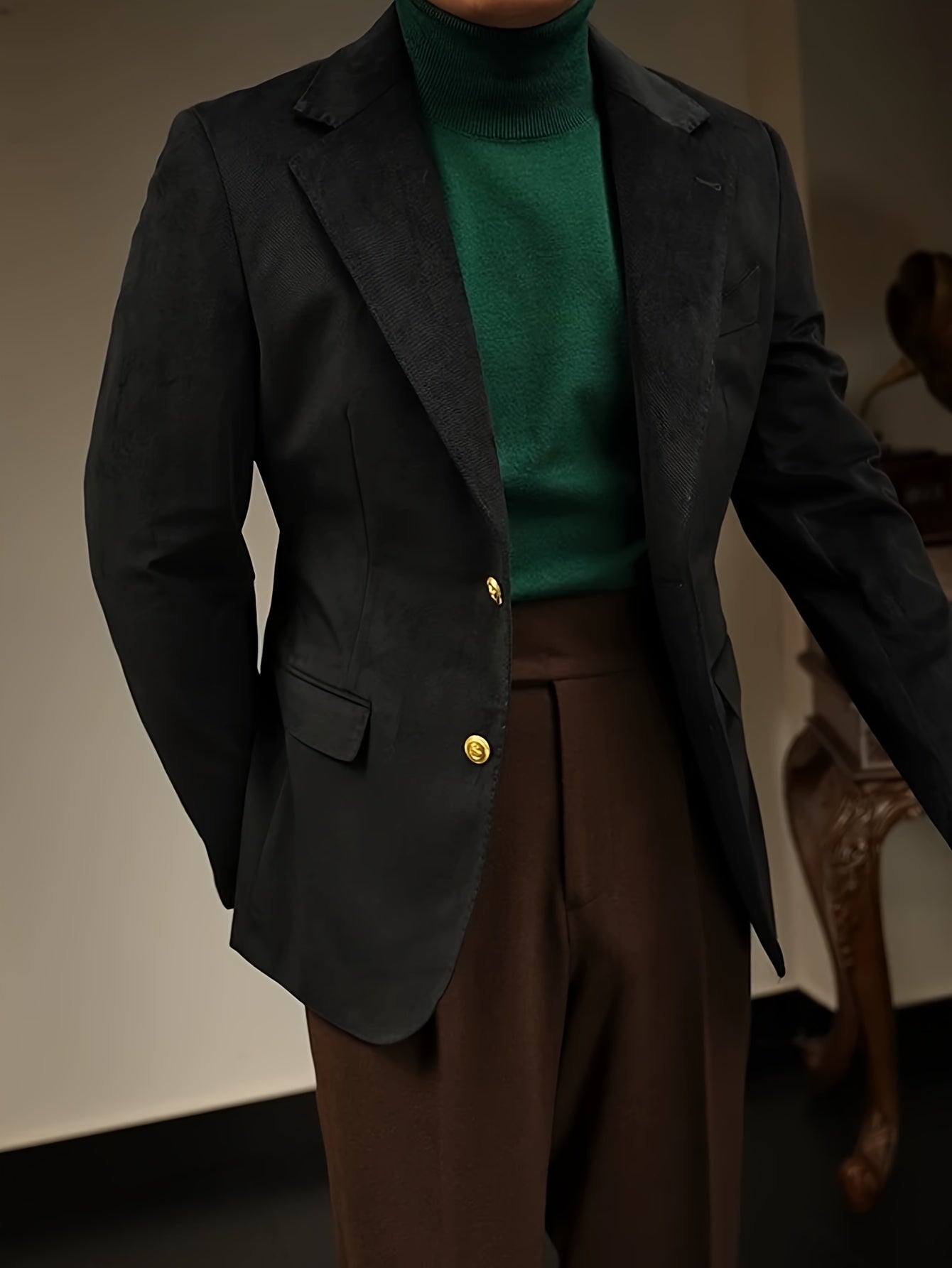 1 Basic Men's Turtleneck Sweater - Solid Color Winter Warm, Stretchy and Breathable, Casual and Formal Elegant Sweater, Black, White, Grey for Casual and Formal Occasions