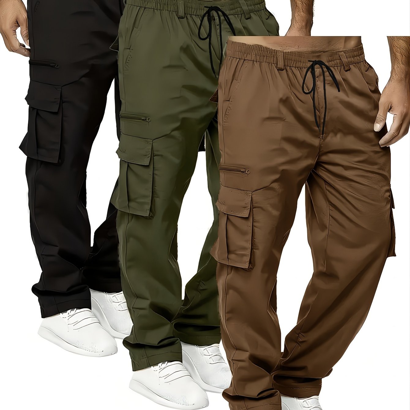 Large Size Men's Work Pants Three-Piece Set