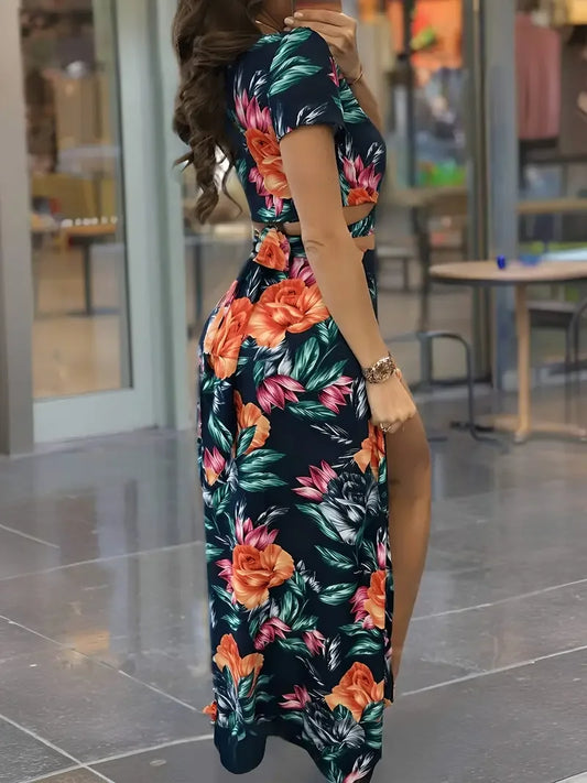 Sleeveless Splicing Zipper Maxi Dress for Women - V Neck High Waist Slim Fit Pleated Summer Office Streetwear Robe Dress