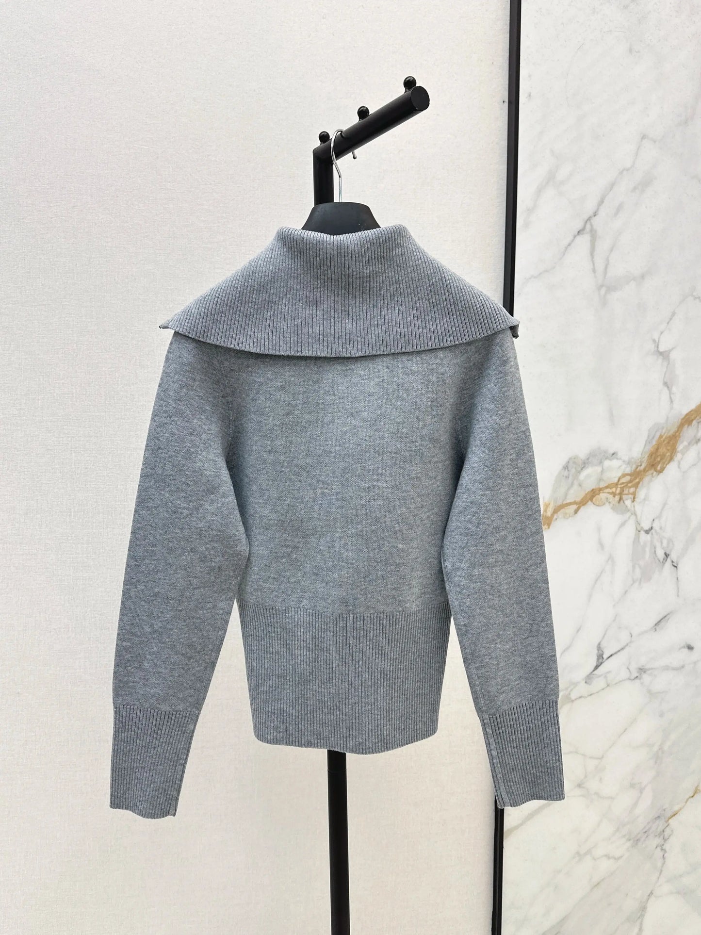 High Quality Spring And Autumn Women's Reversible Set Zipper Casual Xashmere Wool Jacket Fashion Loose Wide Leg Pants JQ089