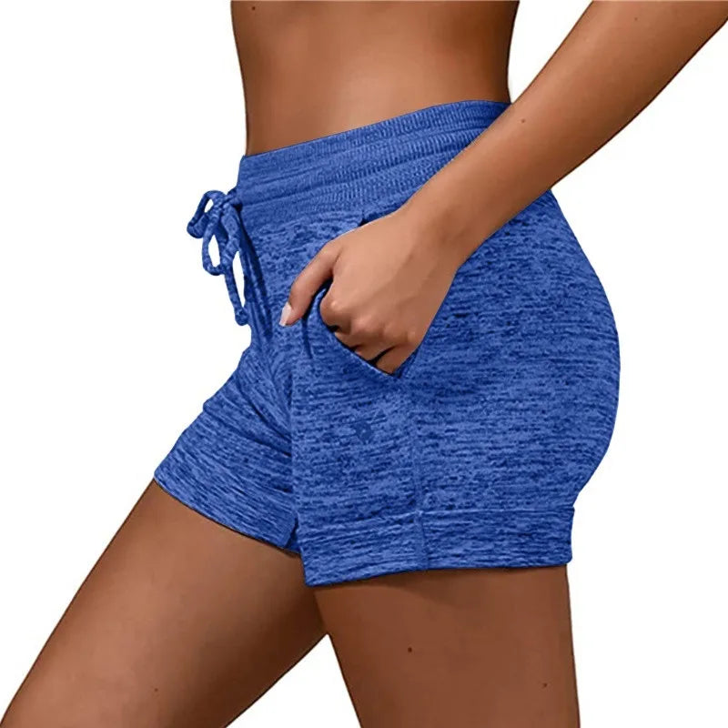 Summer Women's Shorts Printing Elastic High Waist Casual Sport Fitness Running Oversize Female Sweatpants