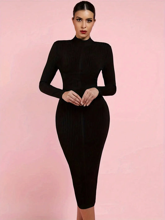 Bandage Dress Black Bodycon Dress Evening Party Elegant Sexy One Shoulder Birthday Club Outfit 2022 Summer New Arrival