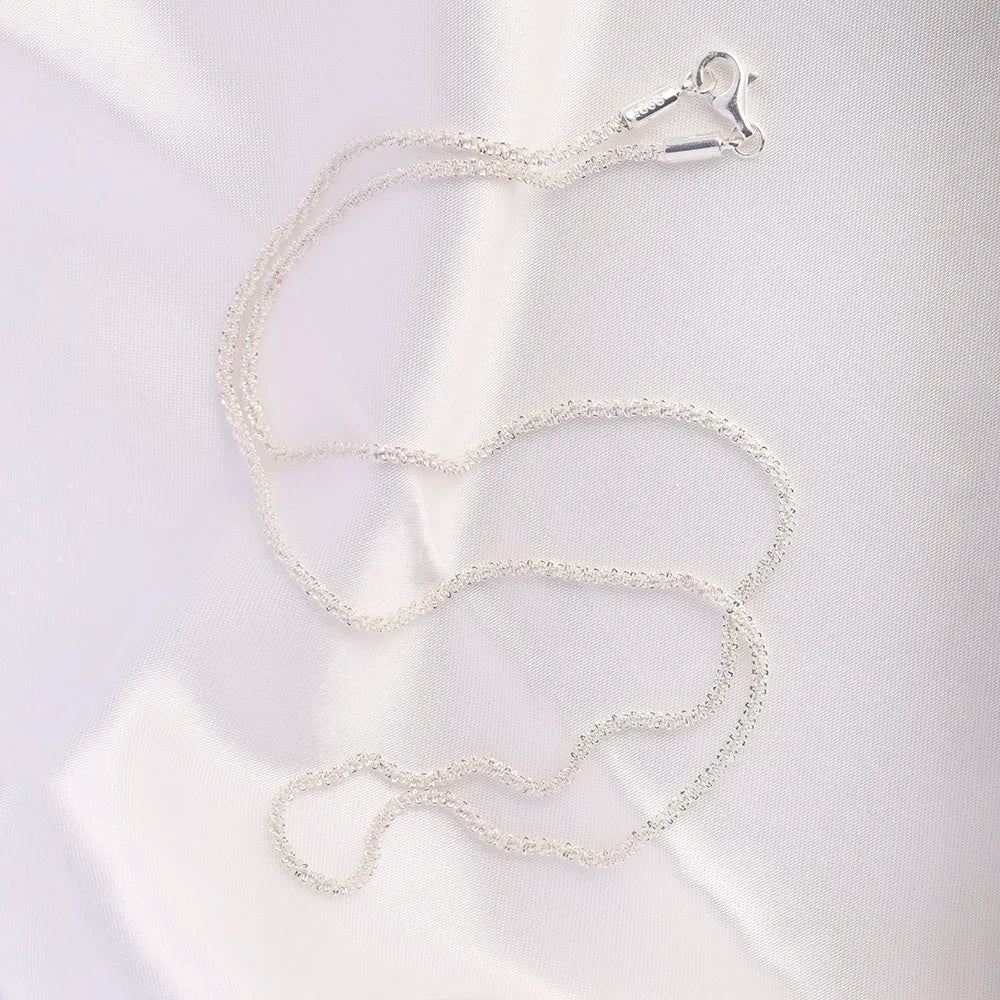 Italian Handmade Chopin Chain Necklace Solid 925 Sterling Silver Man Woman Basic Neck Chain Jewelry for Pendant Ships from USA