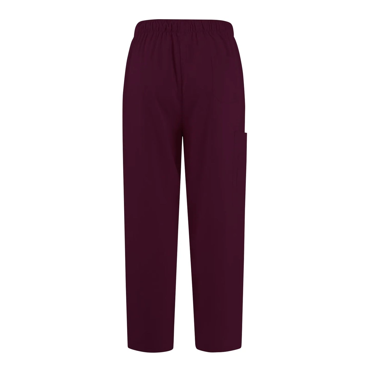 Women Two-Piece Set Solid Color Stand-Up Collar Short-Sleeve Top With Zipper Pocket And Matching Pants Professional Workwear