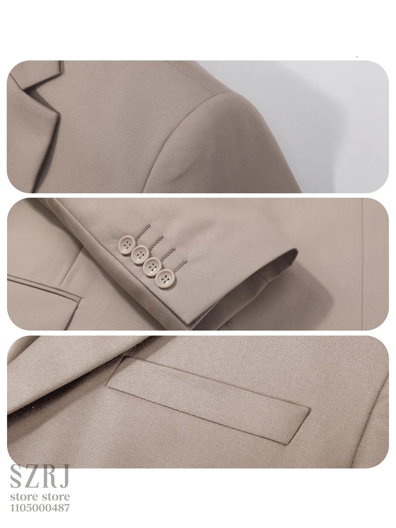 4pcs Men's Formal Suit Set: Tuxedo, Vest, Pants, Belt with .Classic Elegant Attire for Business, Party, Banquet, Job Interview