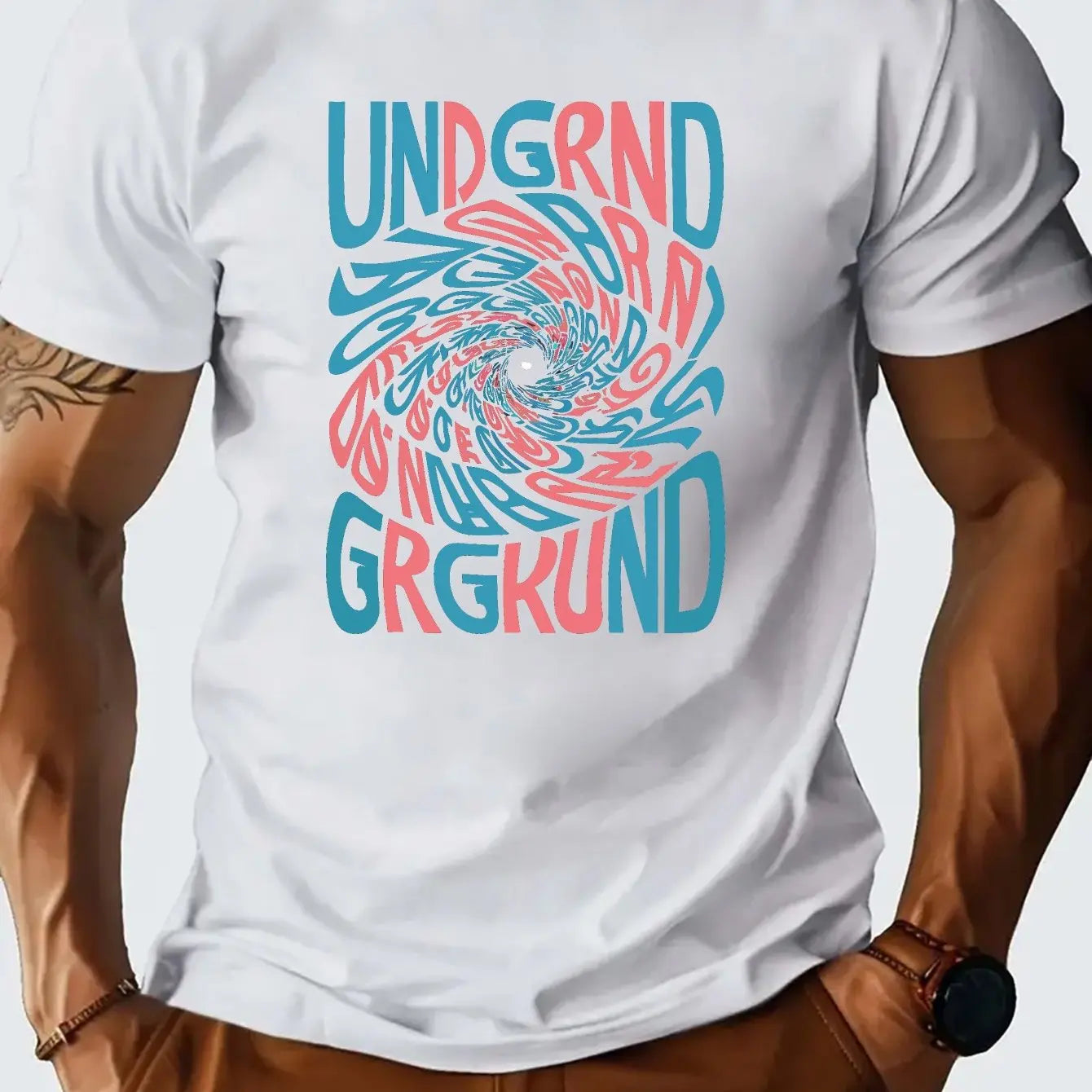 Fashion Print Cotton short-sleeved T-shirt American fashion trendy brand printed bottoming shirt for men and teenagers spring an