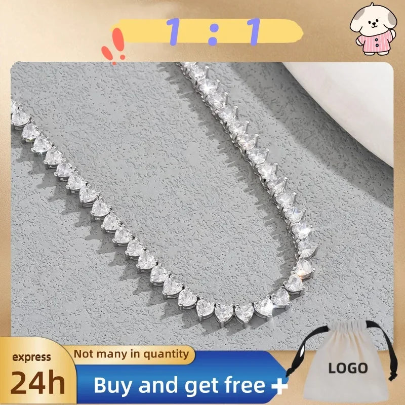 Fashionable Light Luxury Long Necklace, Female Personality, Diamond Arrangement, Niche Design