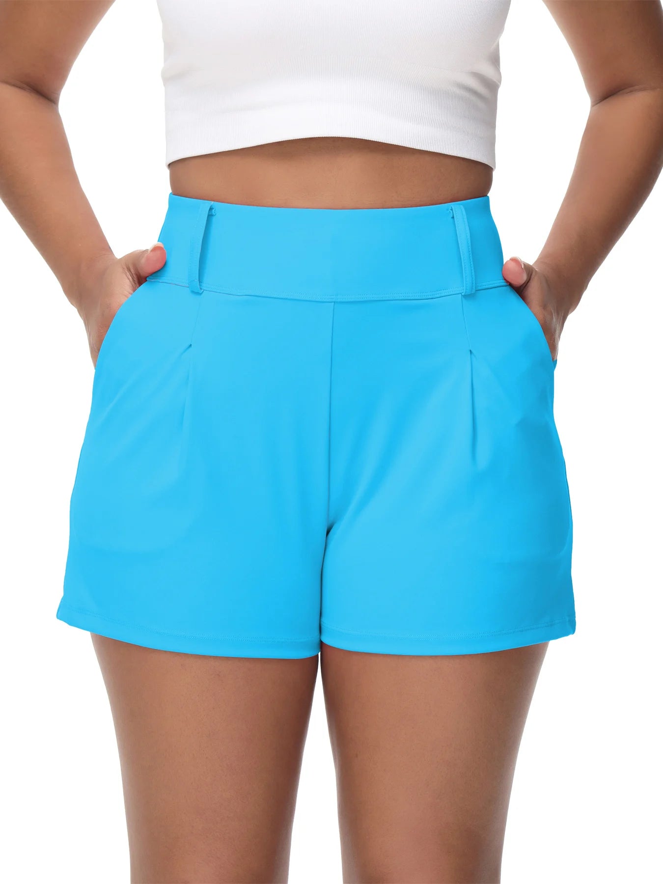 Women's Summer Shorts Casual Joker Gym Yoga Loose Breathable Quick Drying with Pockets for Mobile Phone Running High Waist Short