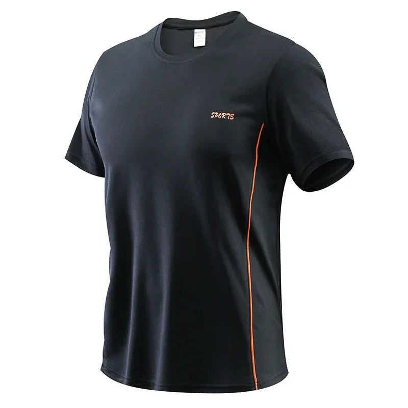 Men's Running Set Summer Quick Drying Sweat-absorbing Short Sleeved T-shirt Shorts Sports Suit Two-piece Set Men