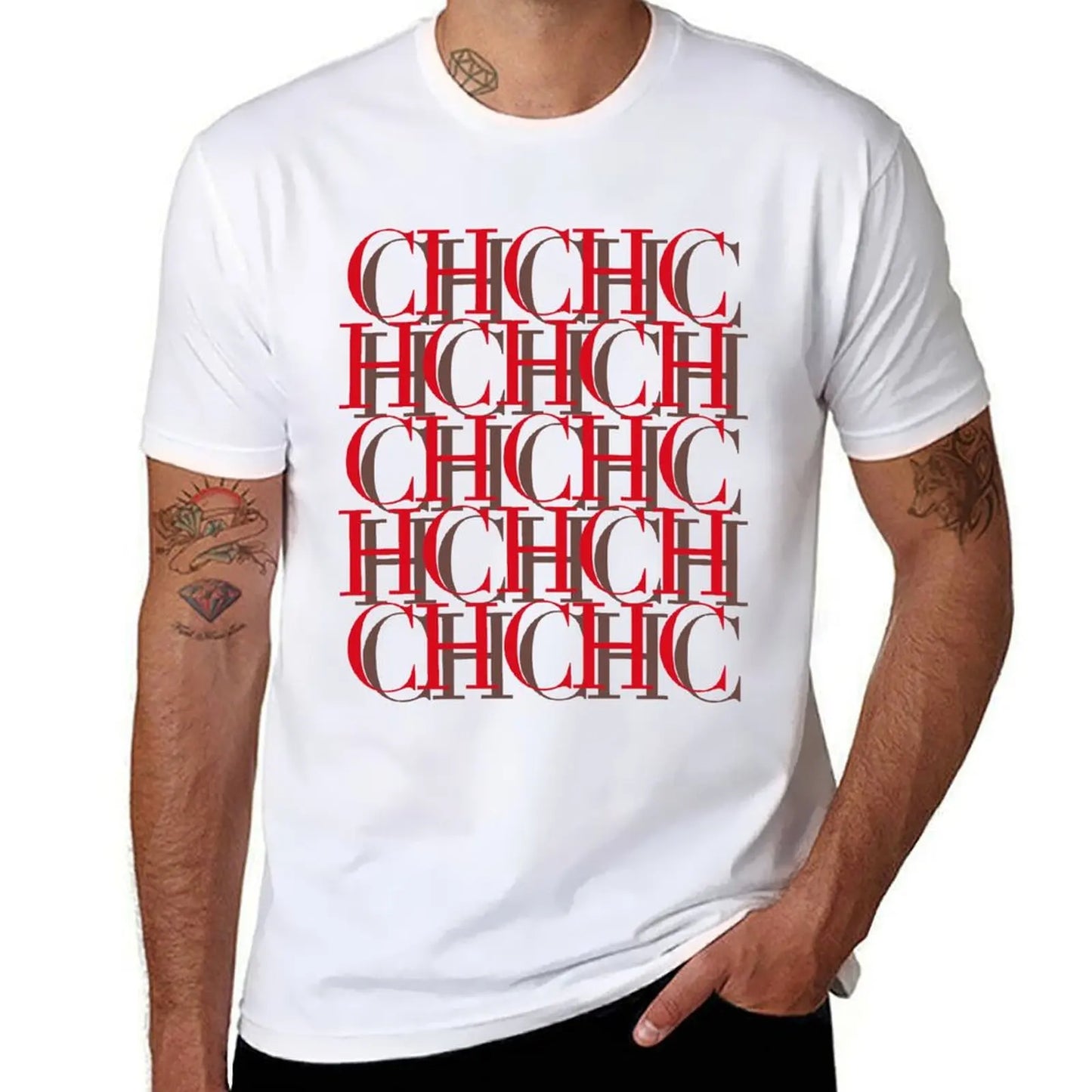CHCH Men's Street T-shirt Print Tops Tees Summer T Shirt Oversized Tee Shirt for Men Tshirt Clothing