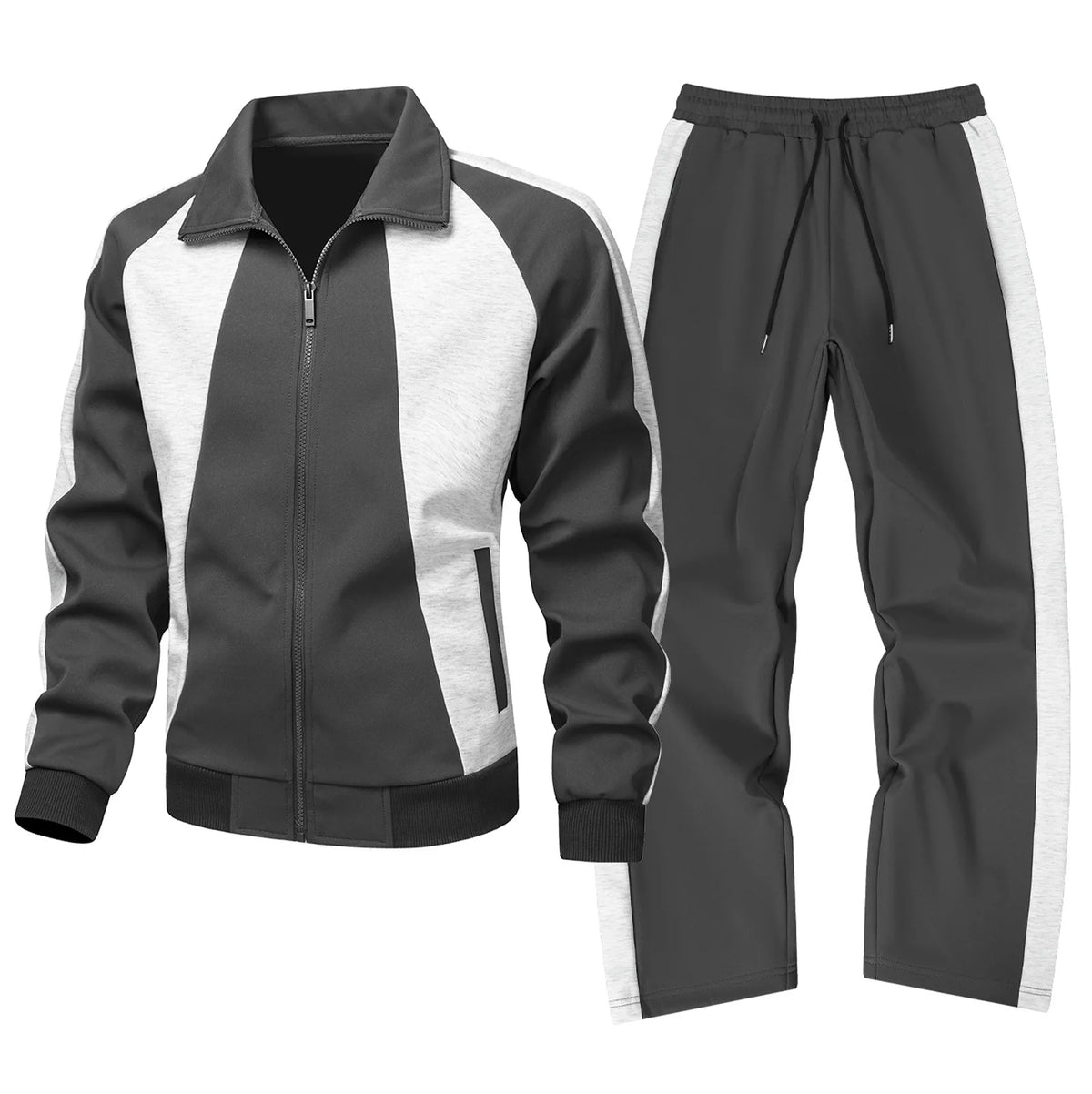 Men's Sportswear Set for Autumn 2026 Sports Jacket + Sports Pants Jogging Stylish Sports Suit Running Tracksuit 2 Piece Set