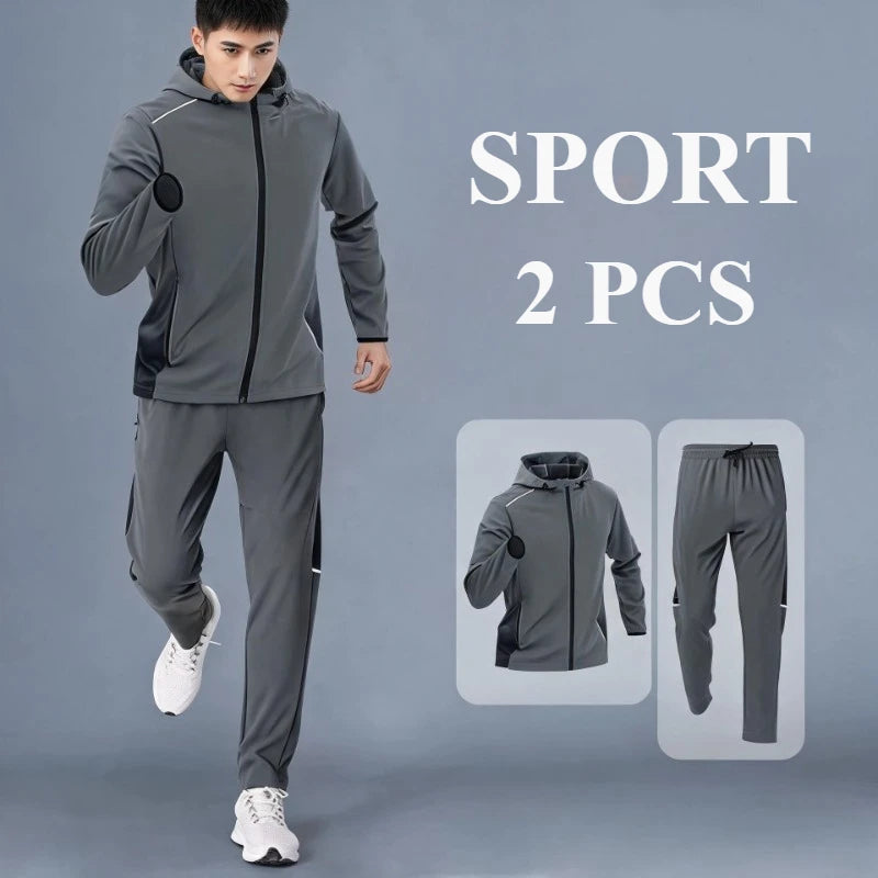 2026 Workout Men Quick Dry Running Sets Breathable Tracksuit Style Training Apparel for Plus Size Men Outdoor Sports Activities