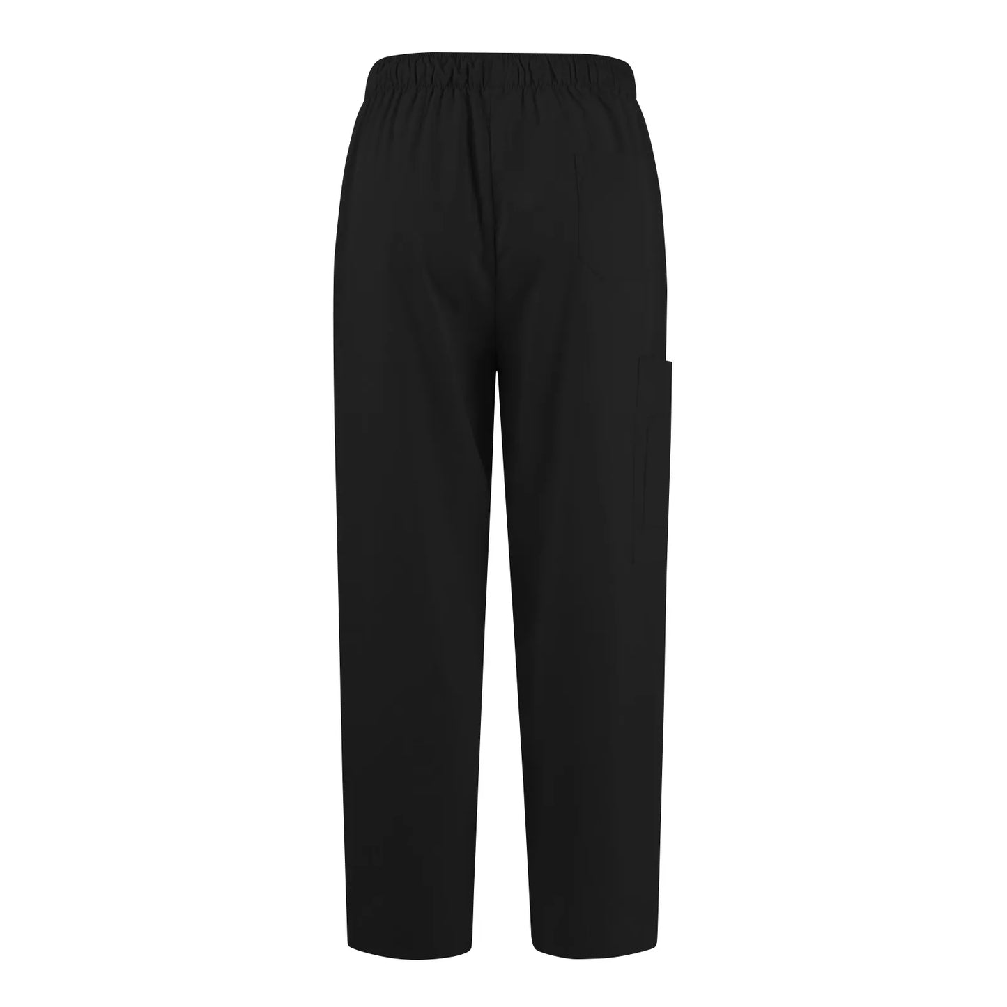 Women Two-Piece Set Solid Color Stand-Up Collar Short-Sleeve Top With Zipper Pocket And Matching Pants Professional Workwear