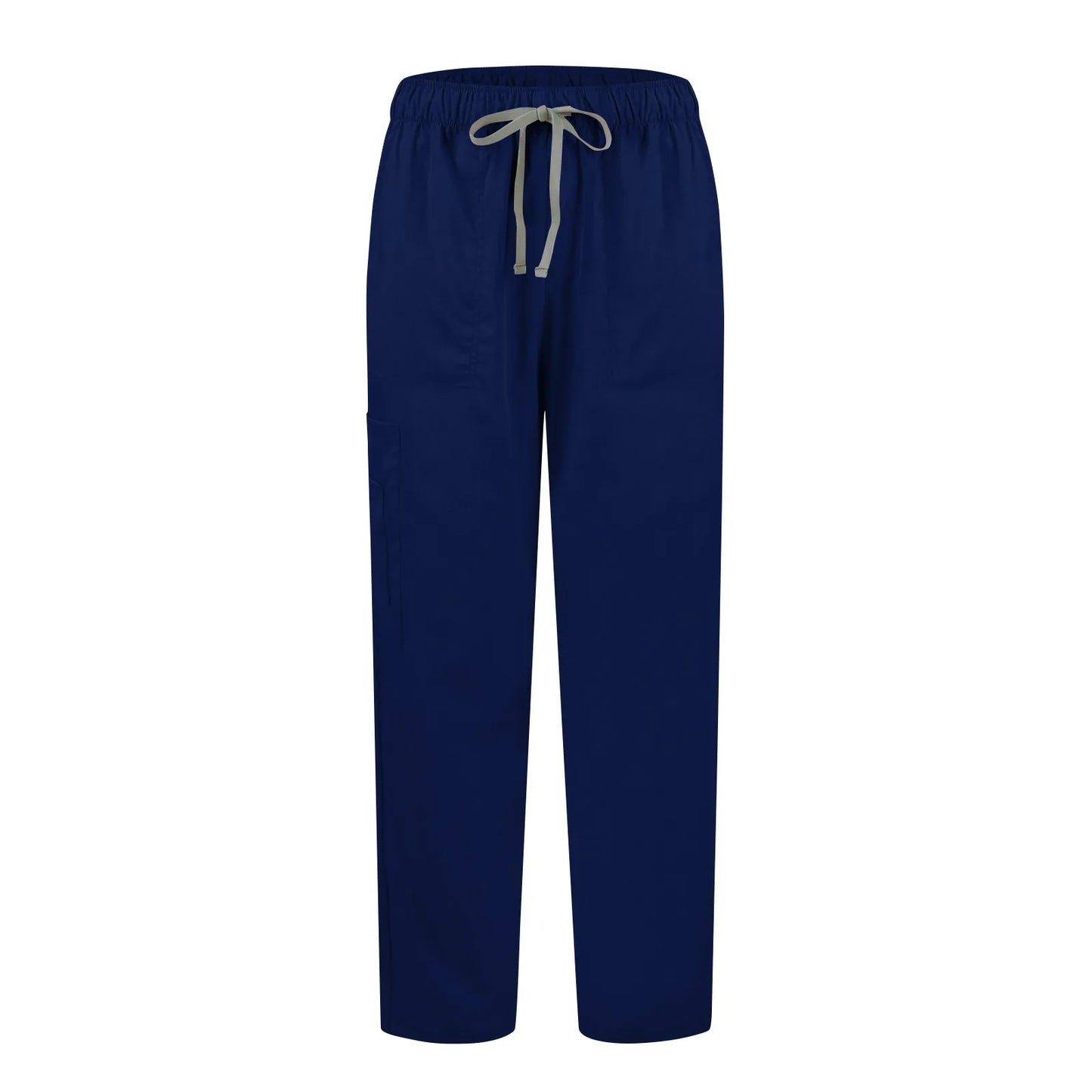 Women Two-Piece Set Solid Color Stand-Up Collar Short-Sleeve Top With Zipper Pocket And Matching Pants Professional Workwear