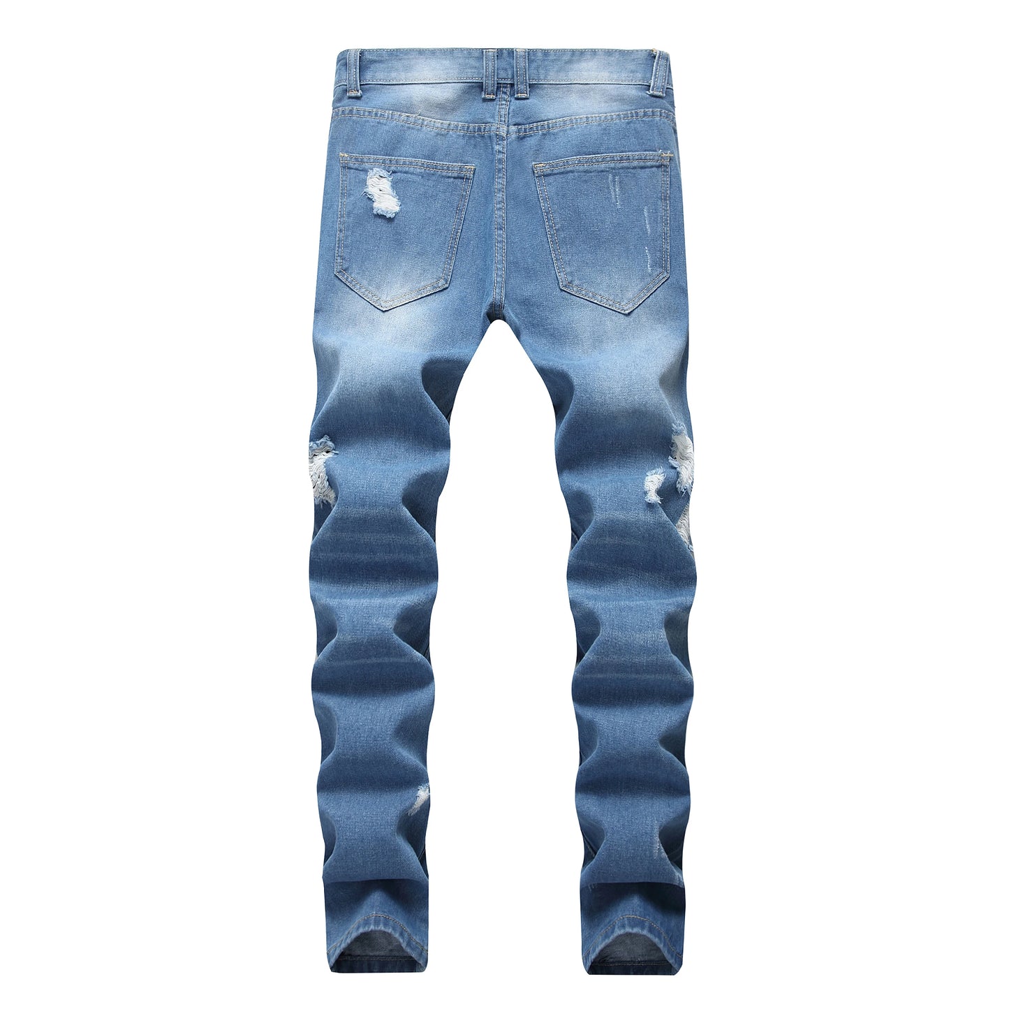 Men's Denim Jeans Ripped Straight Fit Jeans for Men Casual party cowboy long pants 403
