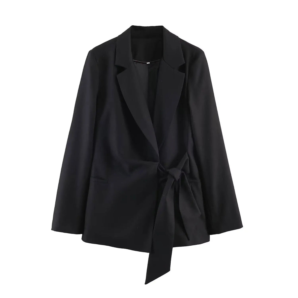 Fashion Office Ladies Blazer Pants Suit Elegant Formal Slim Lace Up Jacket Straight Trouser Lady Commuting Wear 2 Piece Set