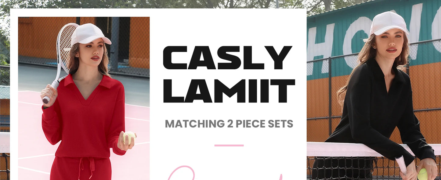 Two Piece Sets for Women 2024 Casual Tracksuit Sweatshirt Skorts Matching Set Lounge Tennis Jogger Sweat Suit