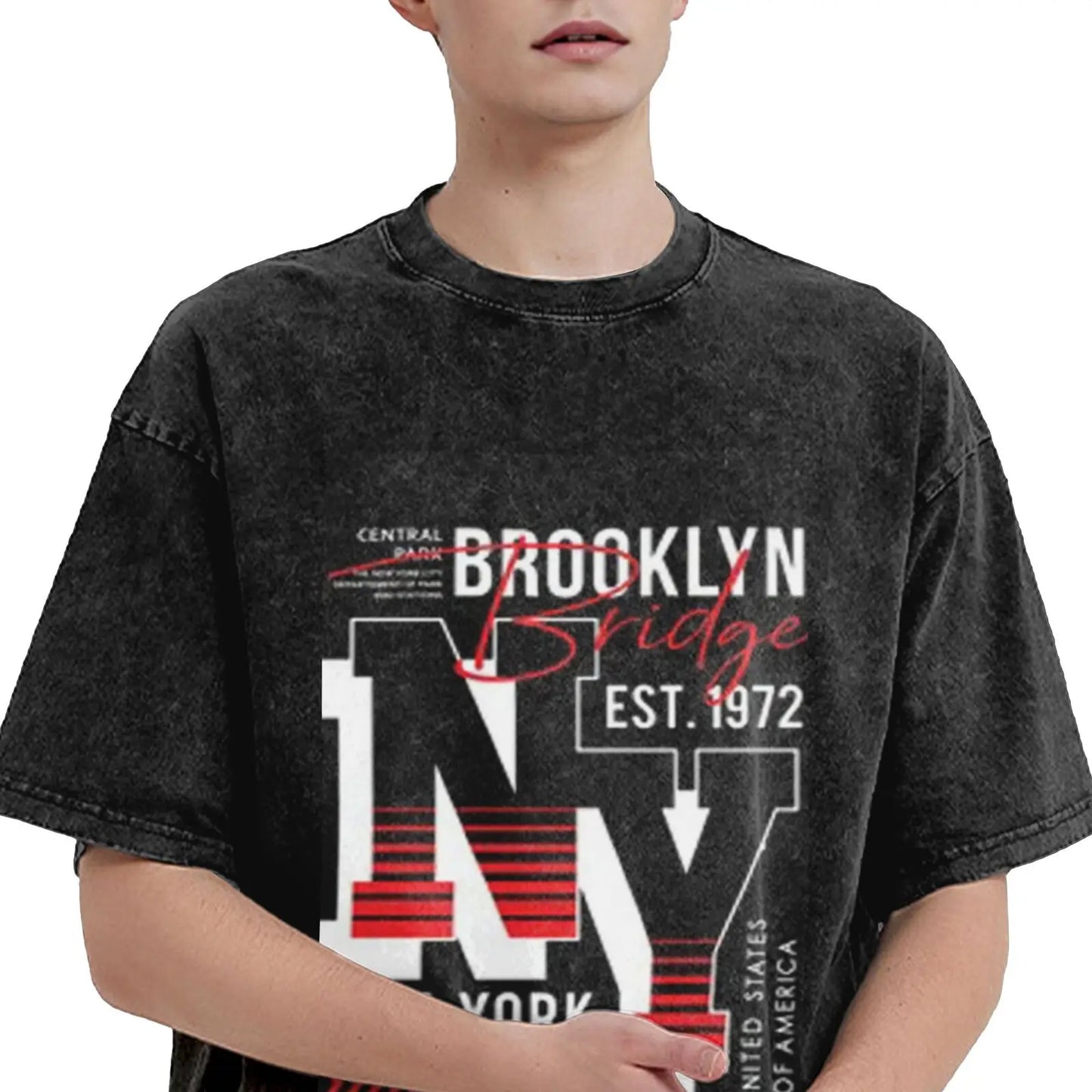 Custom T-Shirt (Text Name or Picture), Retro Pure Cotton Washed Short Sleeved LooseT-shirtt for Home ,Travel Men Women Tee Shirt