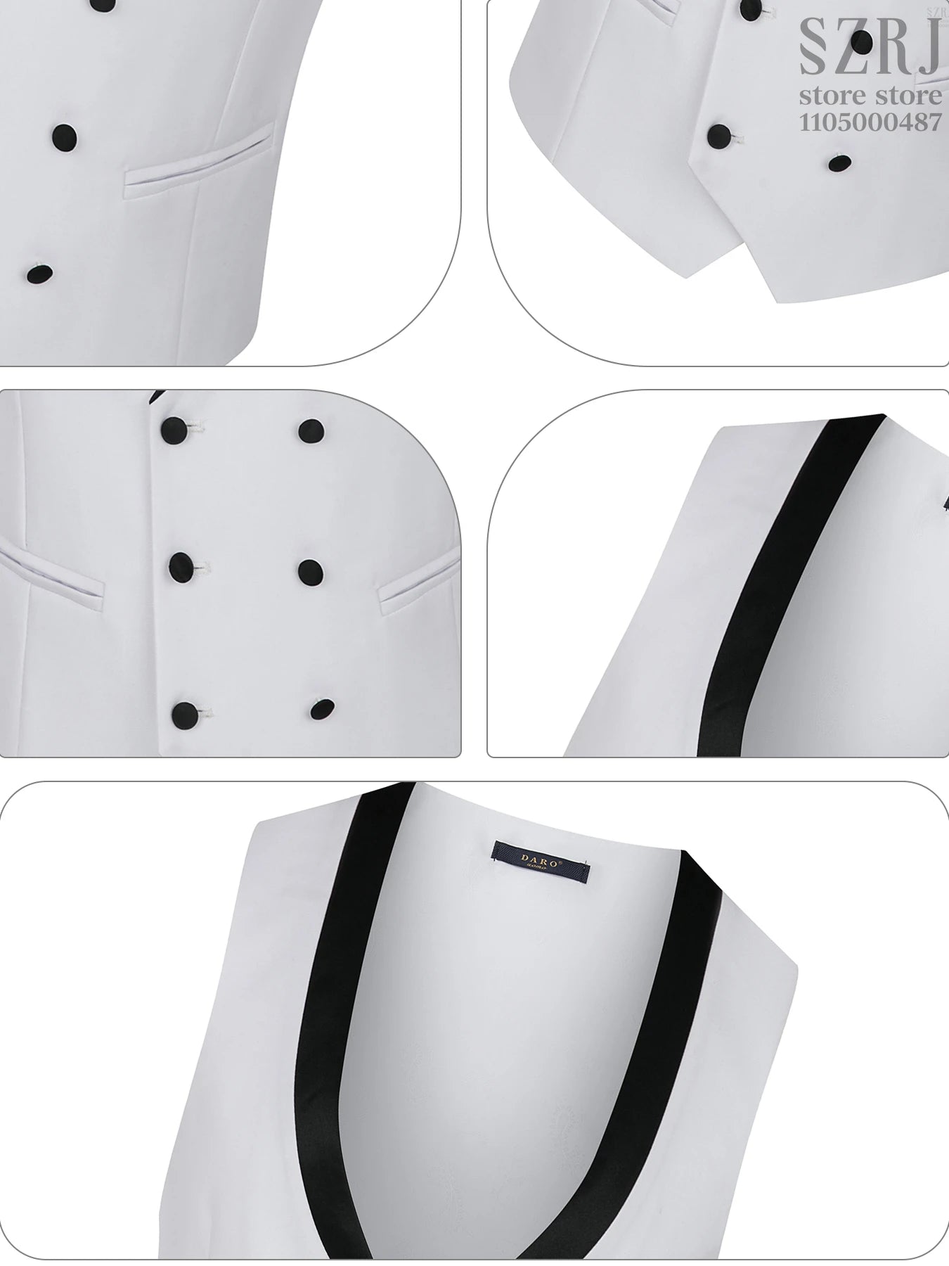 Men's 3 - Piece Suit Set, Featuring Decorative Lapel Design, Includes Jacket, Vest & Pants, Ideal for Formal Occasions,Wedding