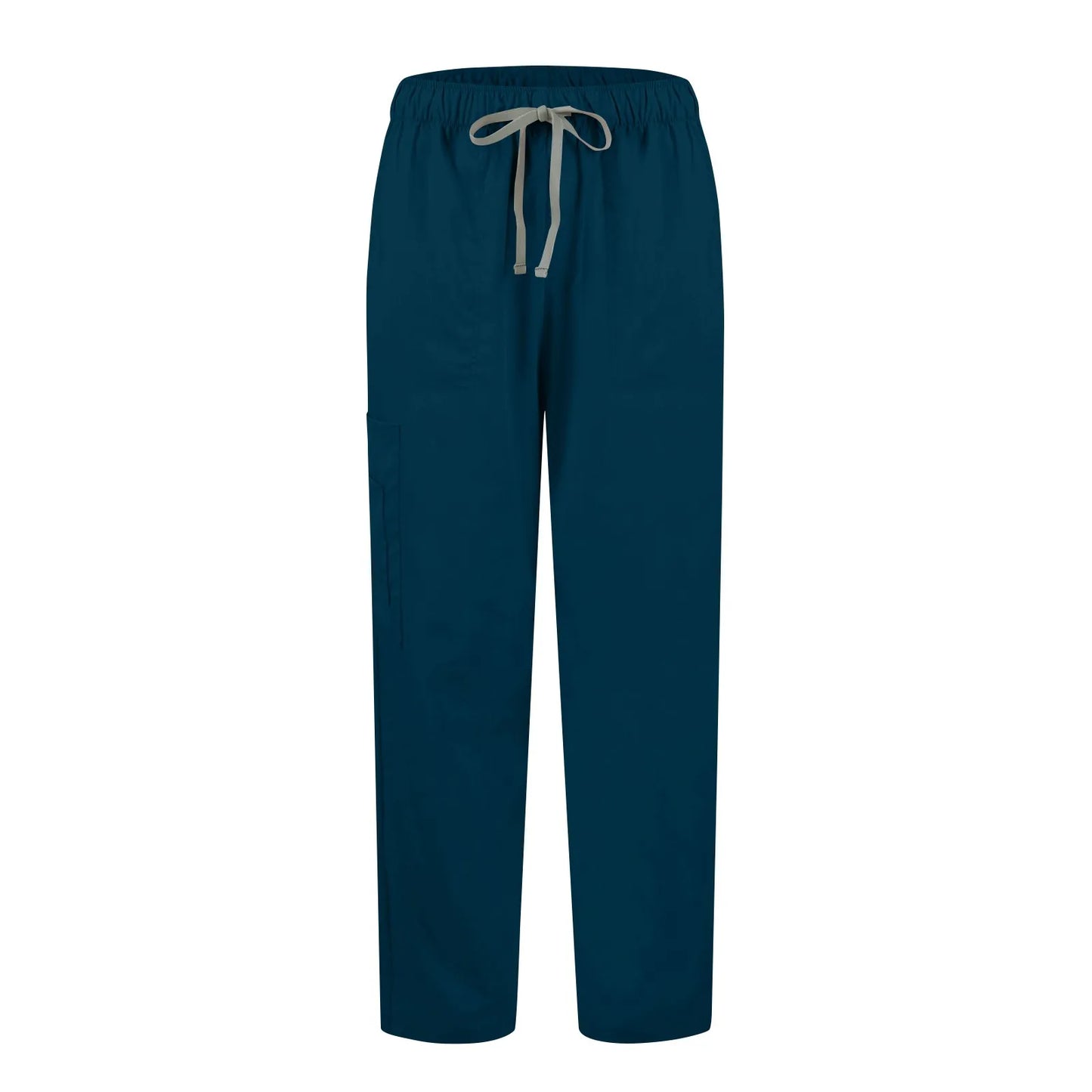 Women Two-Piece Set Solid Color Stand-Up Collar Short-Sleeve Top With Zipper Pocket And Matching Pants Professional Workwear