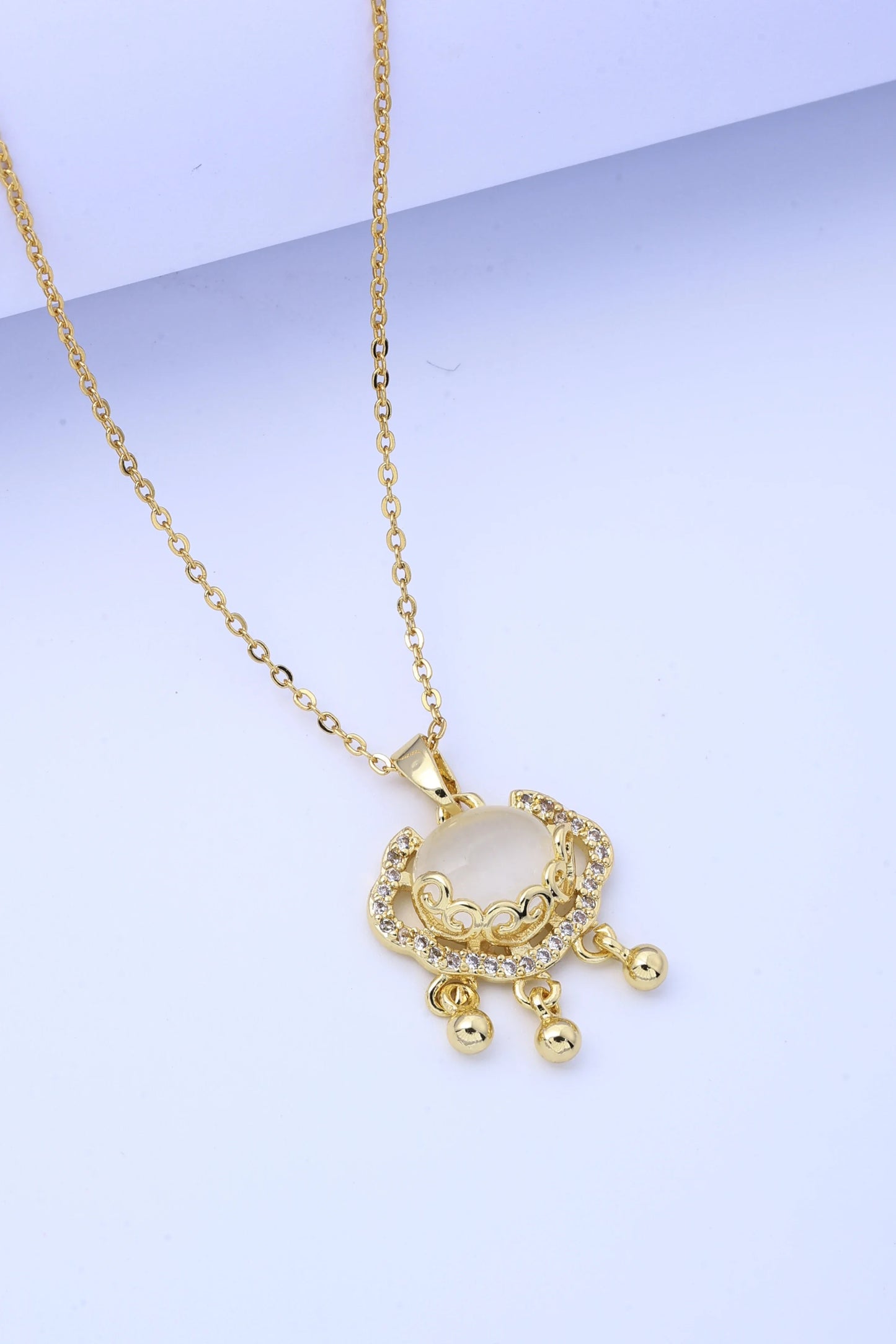 【Titanium Steel】Longevity lock auspicious cloud Ruyi light luxury design versatile Korean style ins niche design live broadc