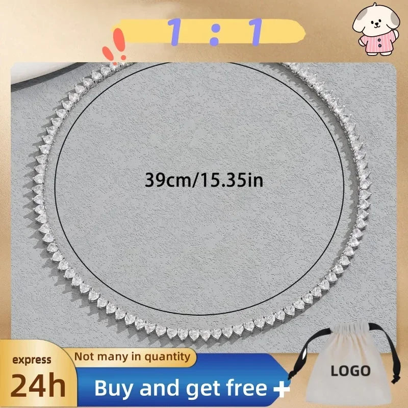 Fashionable Light Luxury Long Necklace, Female Personality, Diamond Arrangement, Niche Design