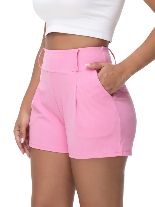 Women's Summer Shorts Casual Joker Gym Yoga Loose Breathable Quick Drying with Pockets for Mobile Phone Running High Waist Short