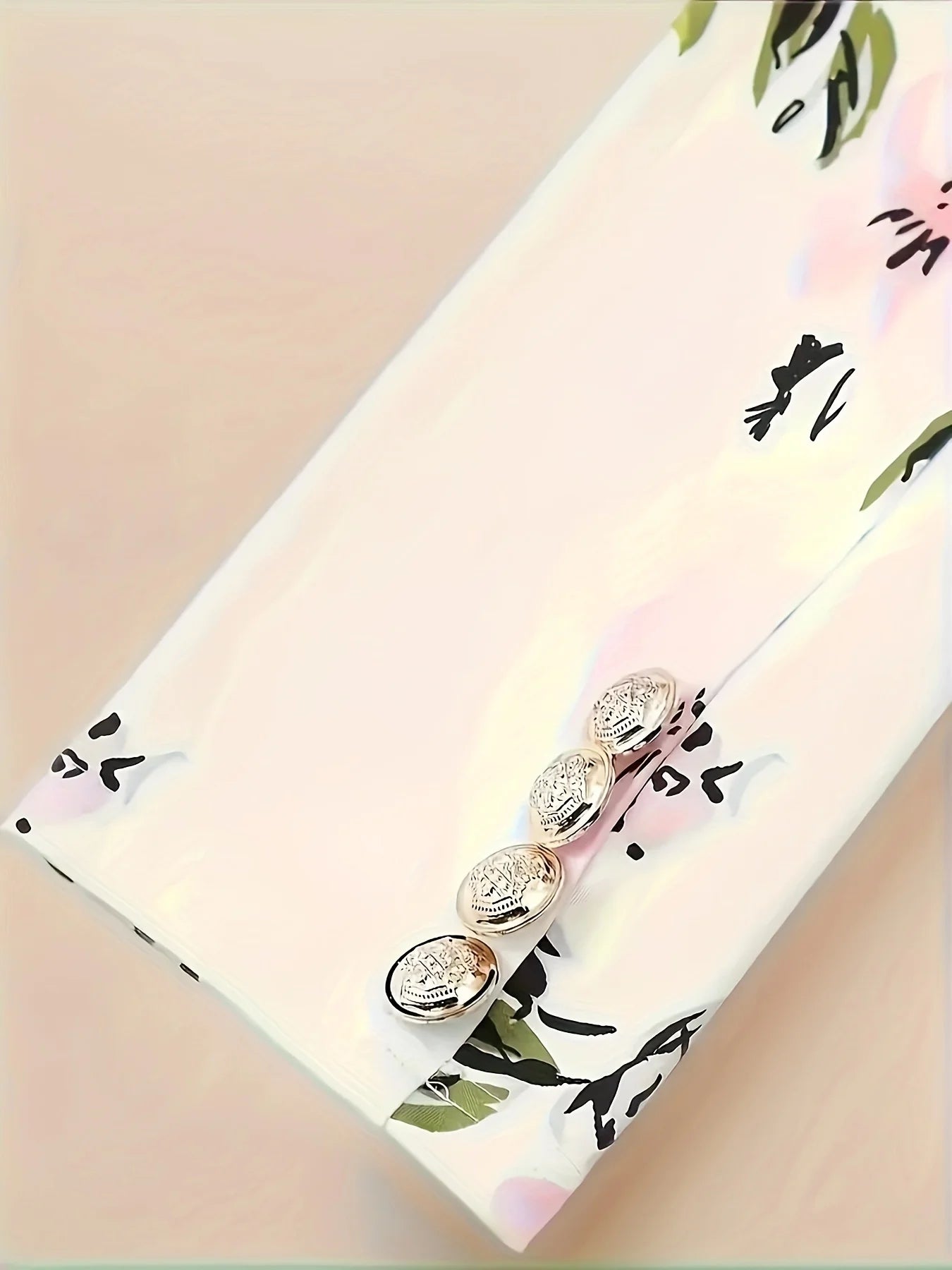 Women's Thousand Bird Casual Two-Piece Suit Set, Long Sleeved Flip Top Double Breasted Suit Jacket and Mini Hip Hugging Skirt, S