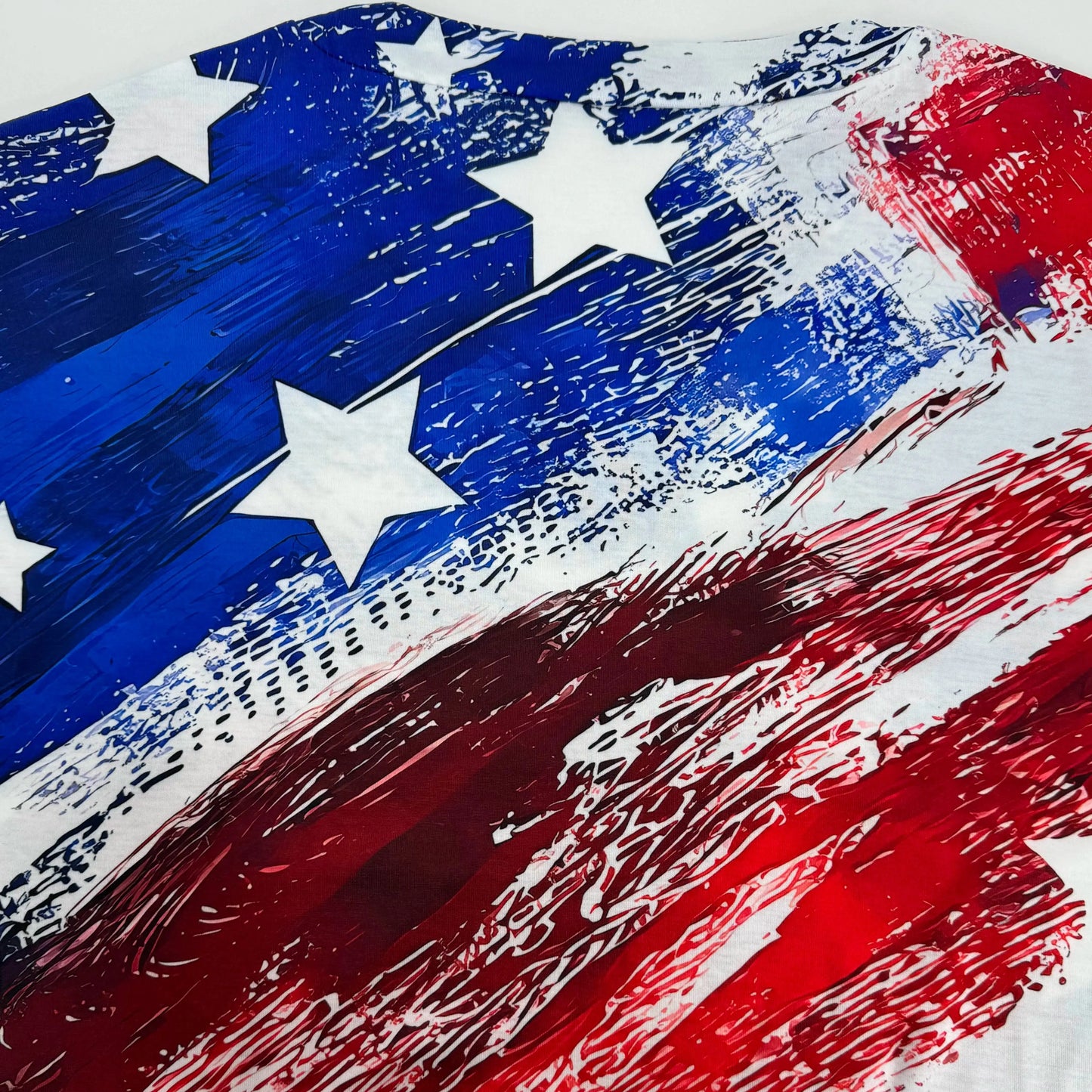 Large Size Casual Fashion Red Women's Gradient Digital Geometric Print Short-sleeved V-neck Loose Fit Comfortable Pencil Skirt D