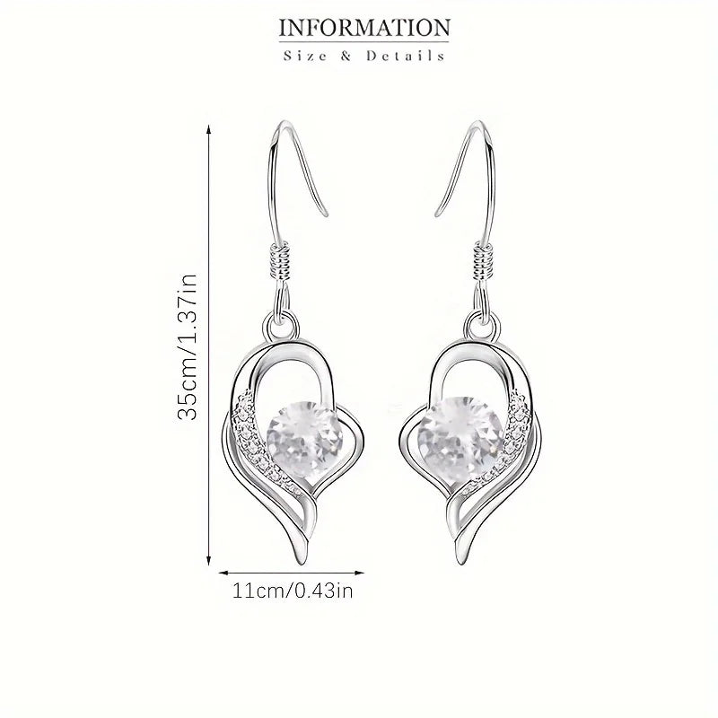 S925 silver moissanite 0.5 carat ocean heart-shaped earrings fashionable temperament classic high-end casual exquisite women USA