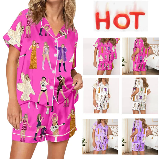 Women Taylor Pajamas Set Shirt And Pant 2 Piece Pajama Set Comfortable Homewear Loungewear Lounge Set Gift For Fans Nightwear