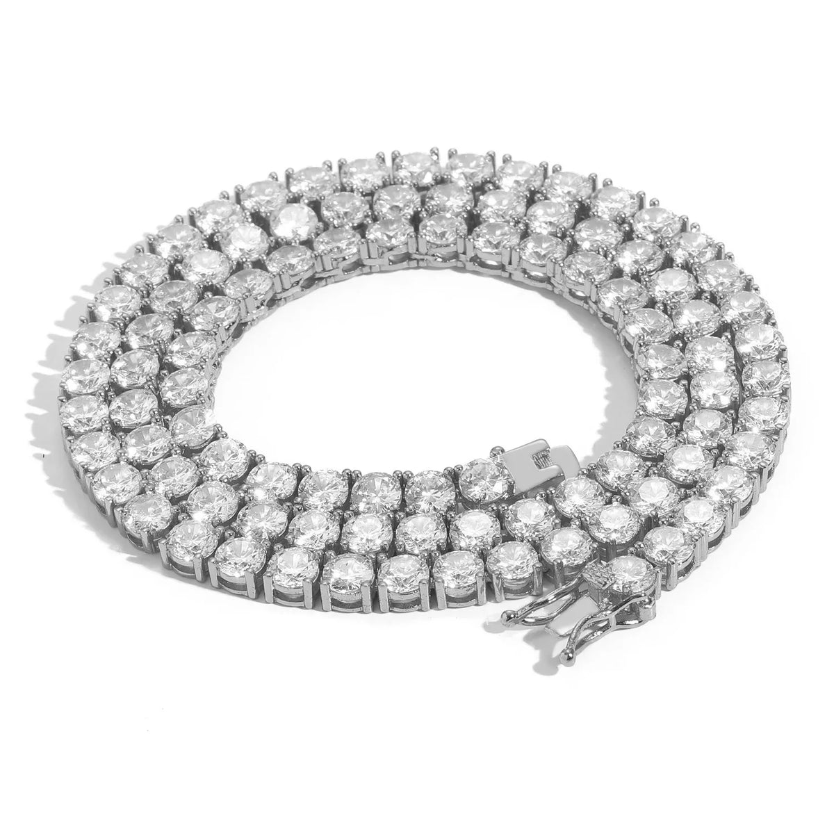 2-6.5mm Men Women Moissanite Tennis Chain Rose Yellow Moissanite Tennis Bracelet s925 Silver Tennis Chain For Women Men