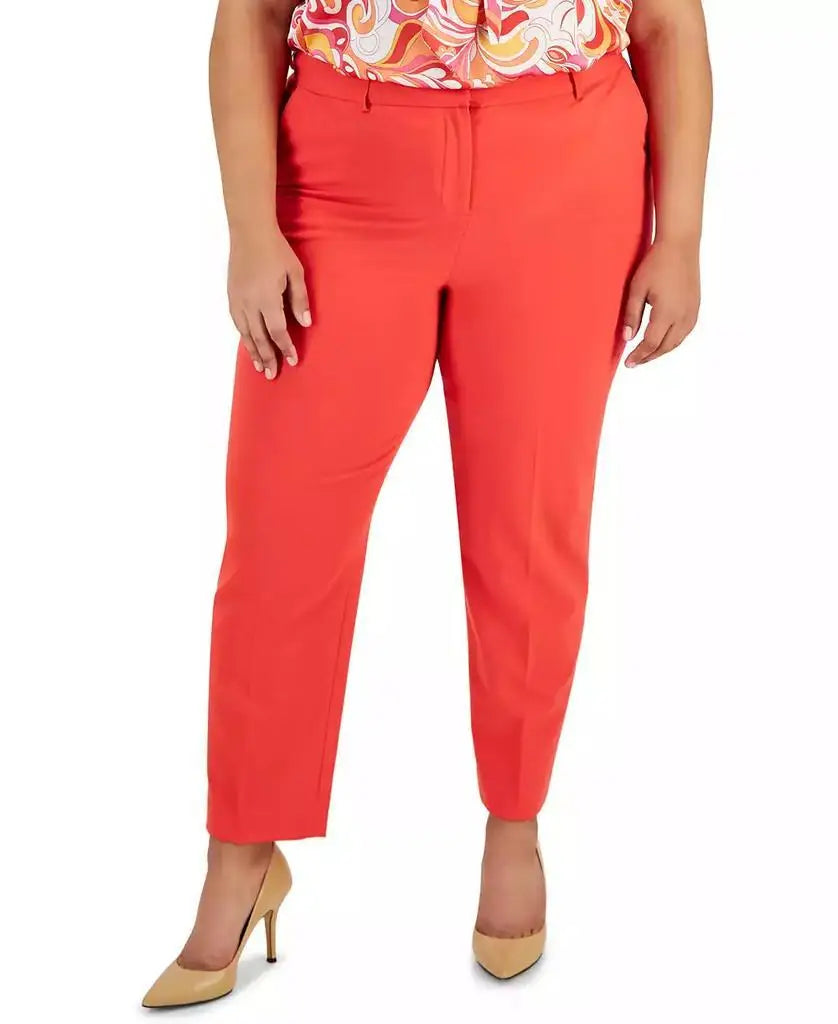 Tahari ASL | Plus Size Classic Mid Rise Ankle Pants