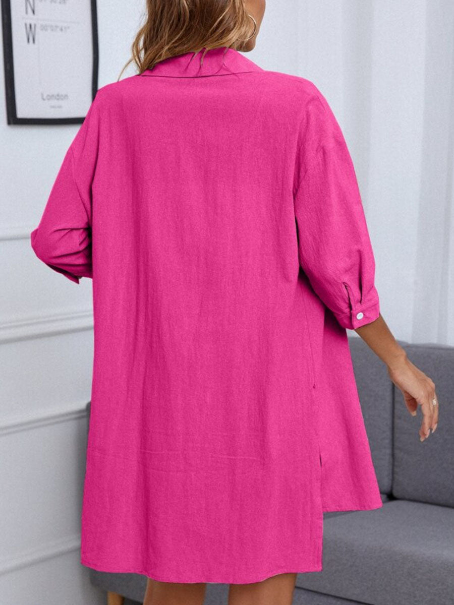 Women’s Casual 2 Piece Outfits Fashion Short Sleeve Button Down Oversized Shirt Shorts Set Loungewear