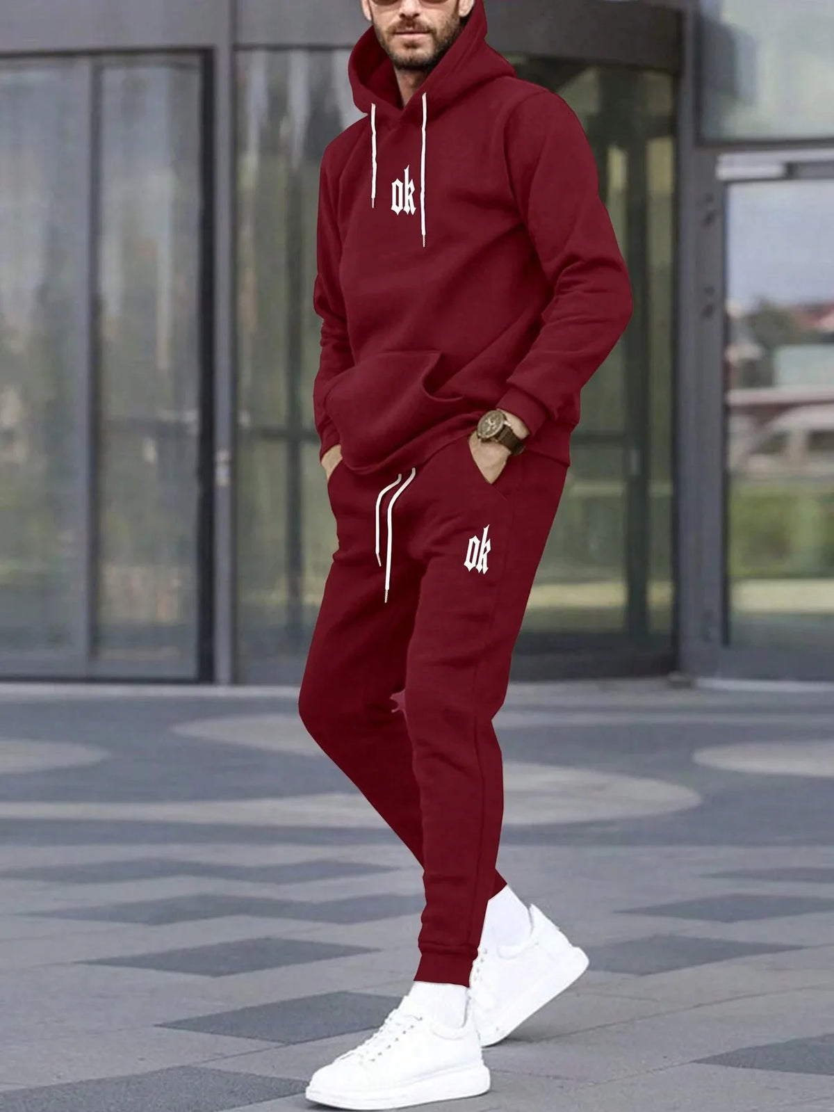 Autumn Winter Piece Set for men Drawstring Women's Tracksuit Hooded Suit Quality Comfortable Casual Pullover Fashion Daily