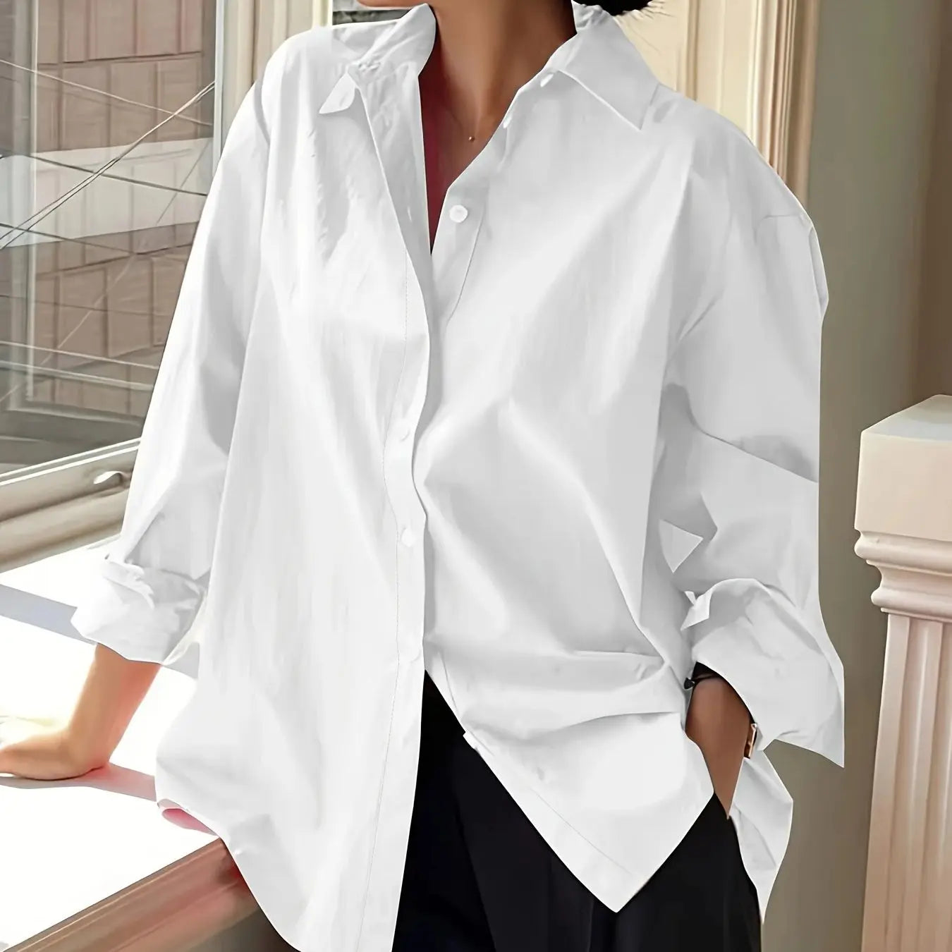 Women's Floral Print Seven-Quarter Sleeve Shirt, Comfortable Elegant Casual Daily Wear, Fitted Woven Fabric for All Seasons