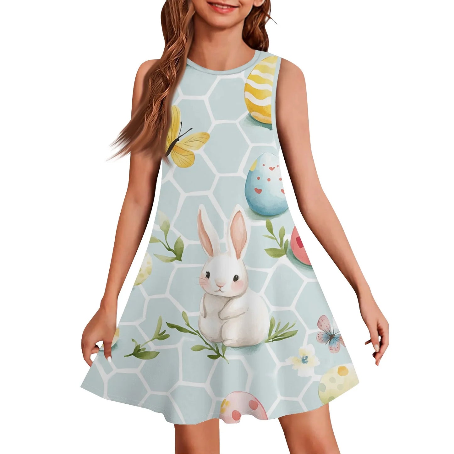2025 Summer Girls Gift Short Sleeve Dress Original Cute Stitch Kids Skirt Fashion Performance Clothes Child Casual Wear