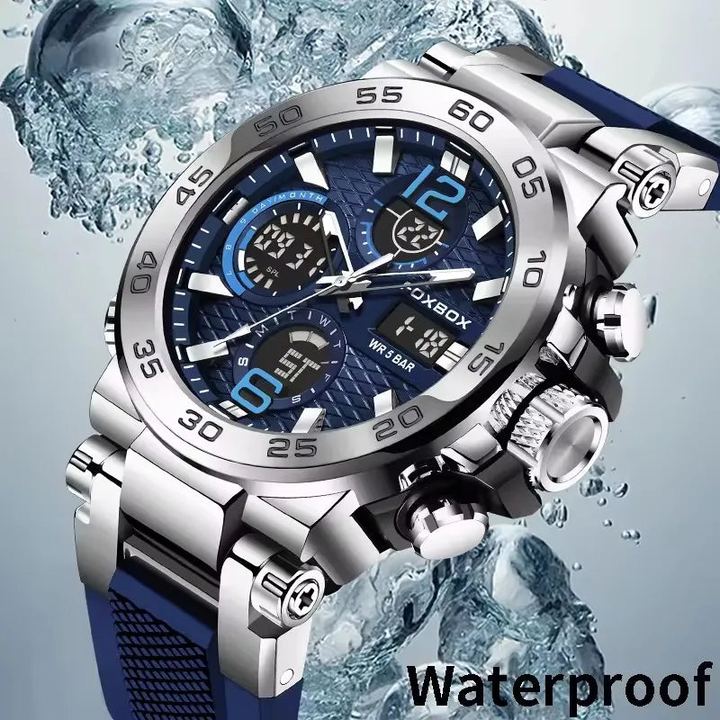 LIGE Luxury LED Display Men Wristwatches Fashion Luminous Sport Man Watch Waterproof Calendar Quartz Watch Mens Montres Hommes