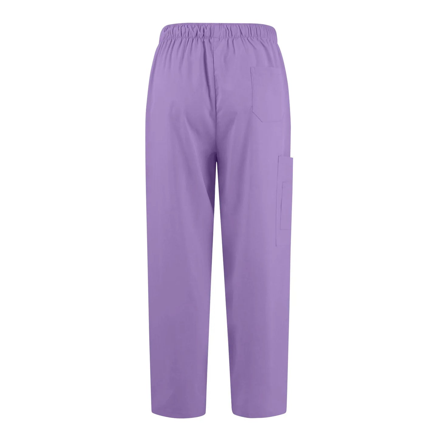 Women Two-Piece Set Solid Color Stand-Up Collar Short-Sleeve Top With Zipper Pocket And Matching Pants Professional Workwear