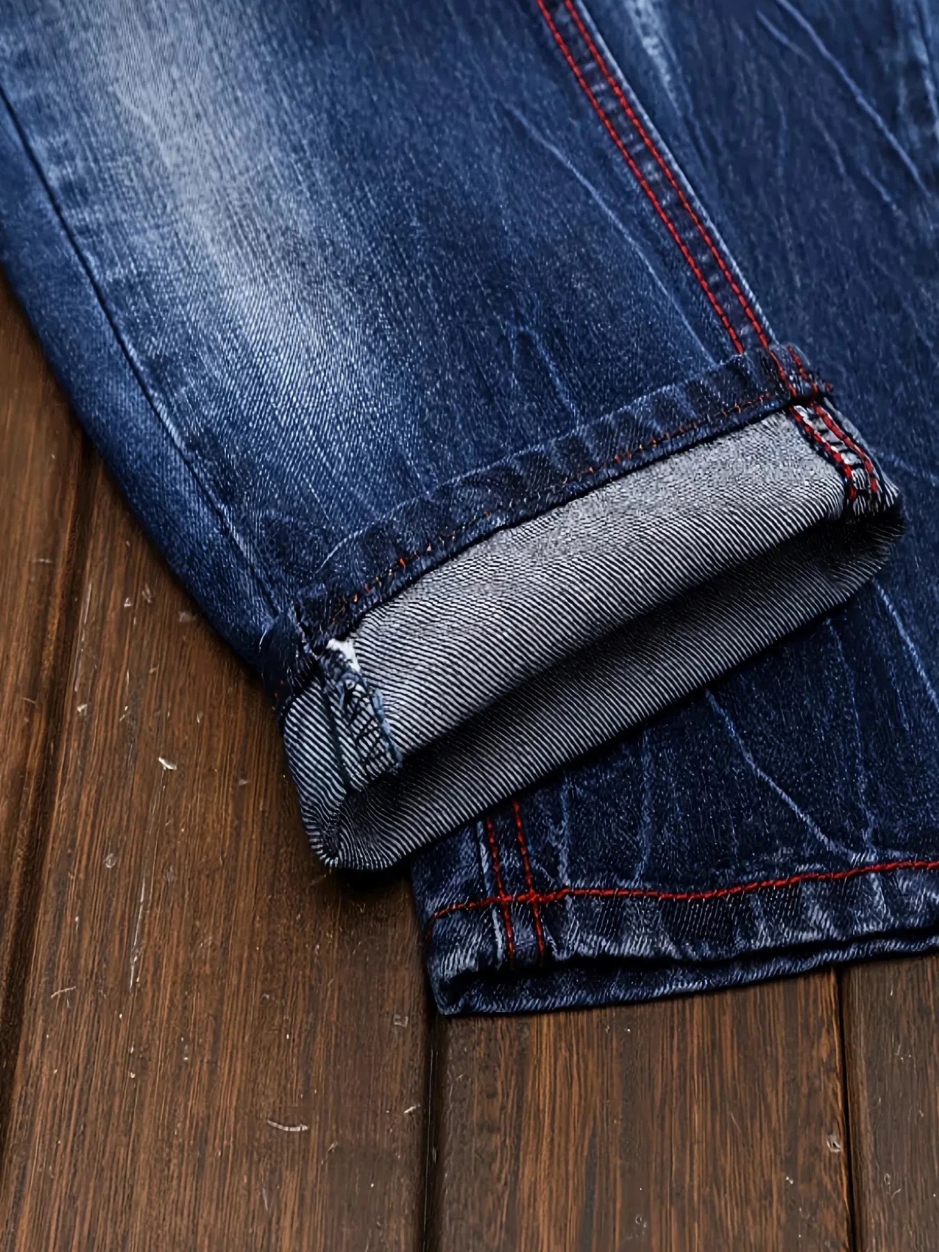 Men's Ripped Straight Jeans For Trendy Men Make Old Motorcycle Pants Jeans