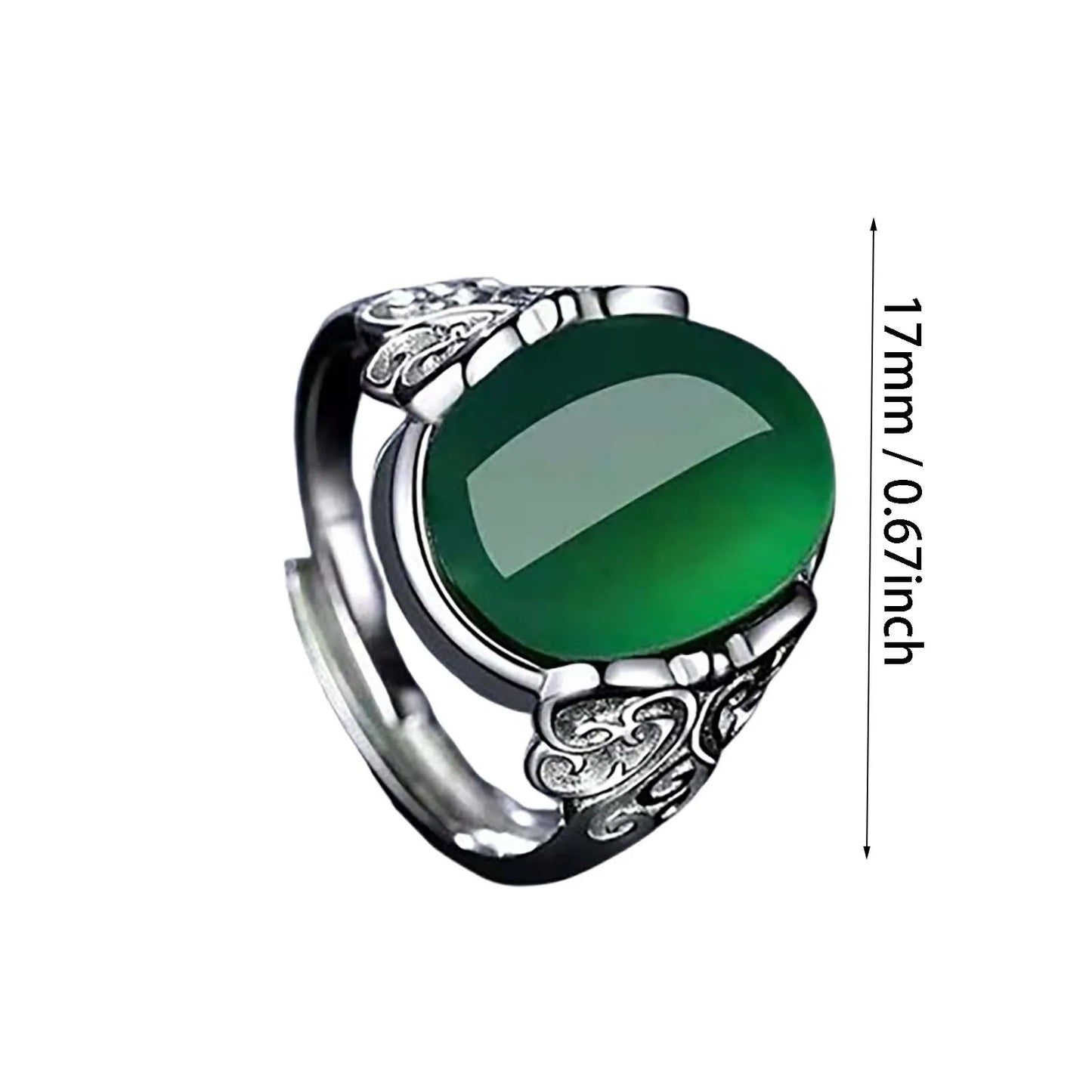 Stainless Steel Oval Natural Stone Ring For Men Women Finger Jewelry Accessories Black Green Tiger Eye Stone Rings